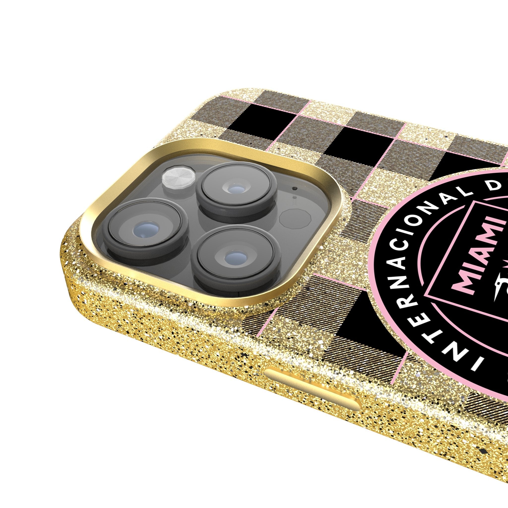 Inter Miami CF Plaid Bling Phone Case iPhone 14 Inter Miami CF Plaid Bling Phone Case iPhone 14