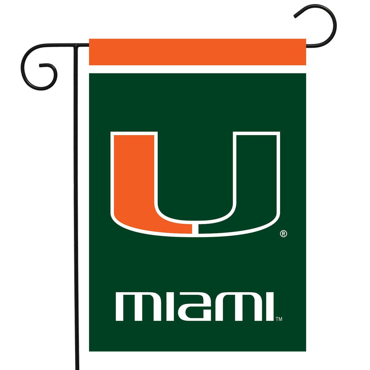 Miami Hurricanes Double Sided Garden Flag - U Miami