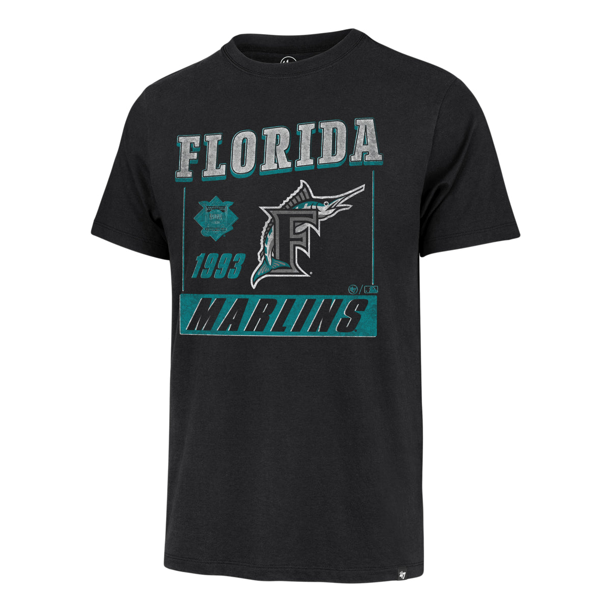 Miami Marlins 47 Brand Cooperstown Outlast Franklin T-Shirt - Black