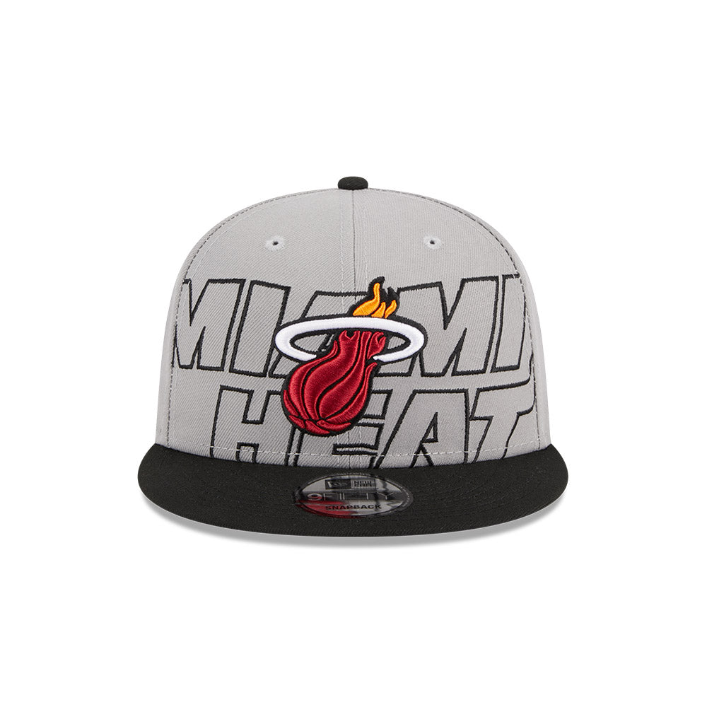 Miami Heat New Era 2023 NBA Draft 9Fifty Snapback Hat - Grey