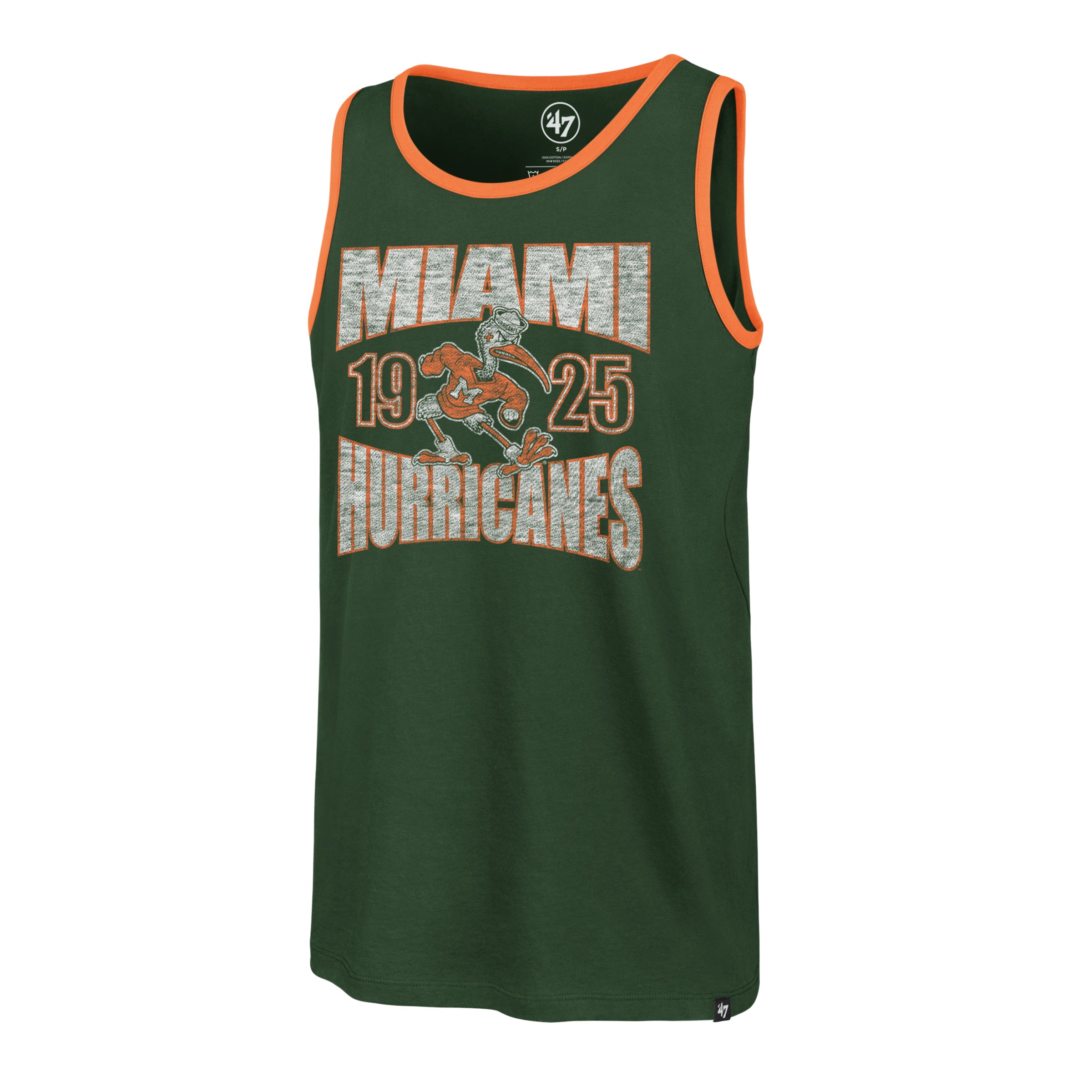 Miami Hurricanes 47 Brand Upload Distressed Franklin Tank Top  - Green