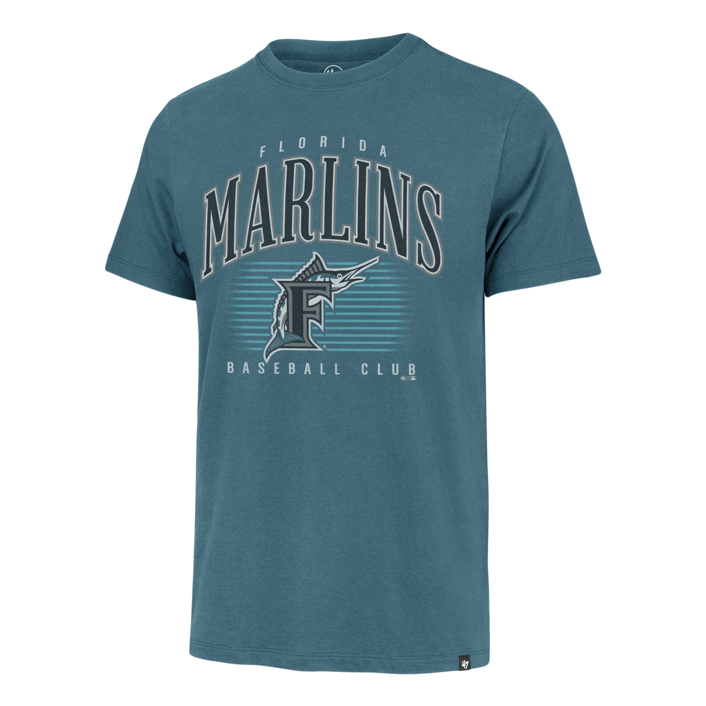 Miami Marlins 47 Brand Cooperstown Oceanic Double Header Franklin T-Shirt - Teal