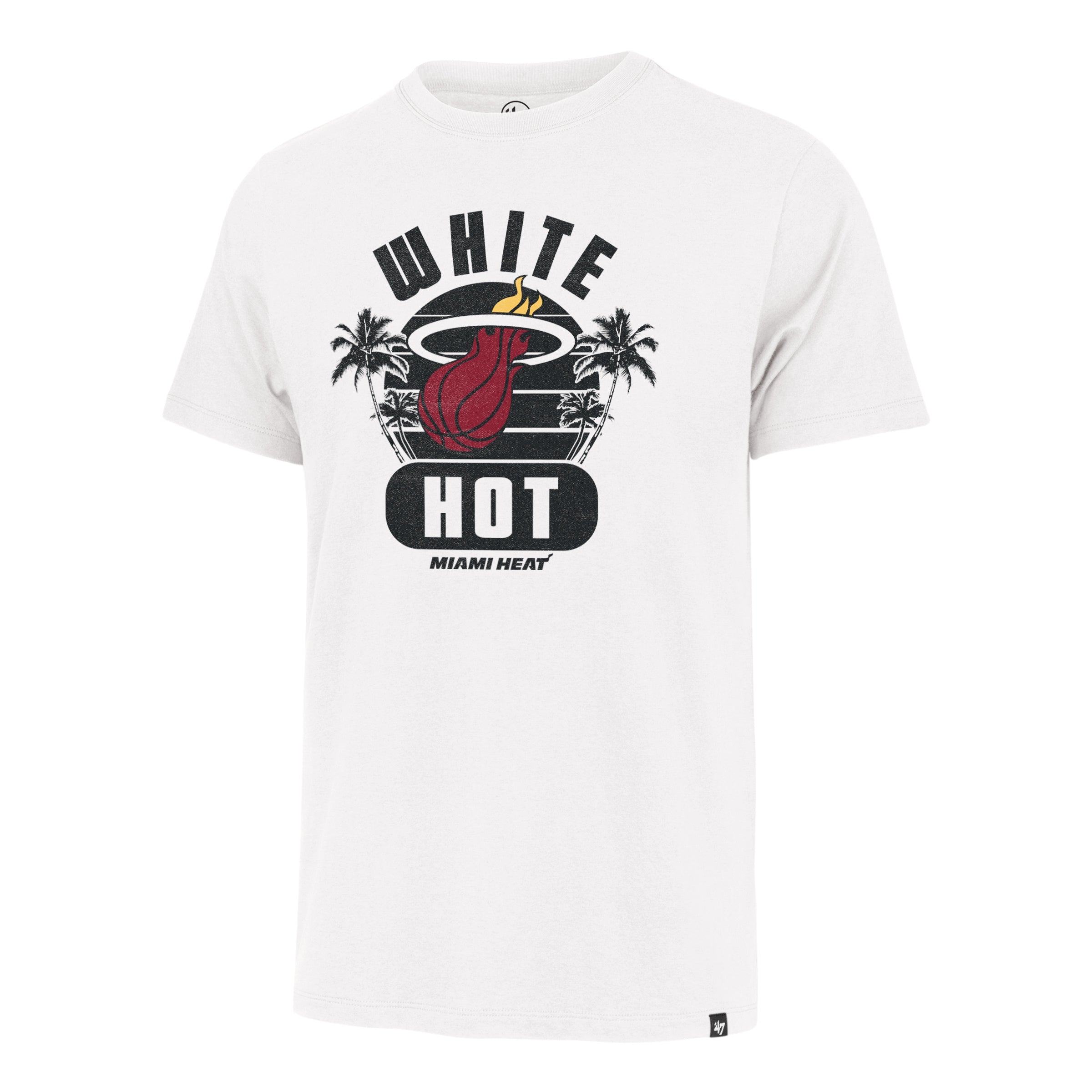 Miami Heat 47 Brand White Hot Palm Franklin T-Shirt - White