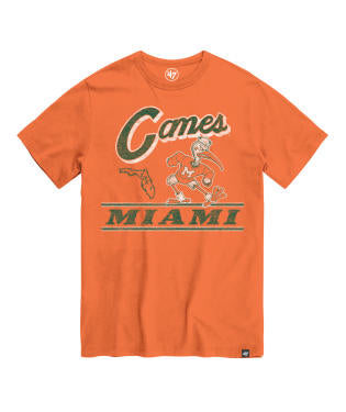 Miami Hurricanes 47 Brand Sebastian Fly By Franklin T-Shirt - Orange
