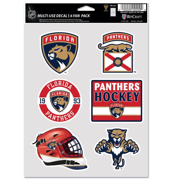 Florida Panthers Multi-Use 6 Pack Fan Decals