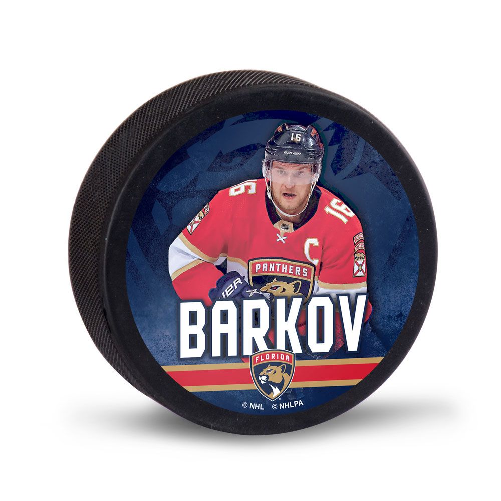 Florida Panthers Aleksander Barkov Souvenir Hockey Puck in Bag