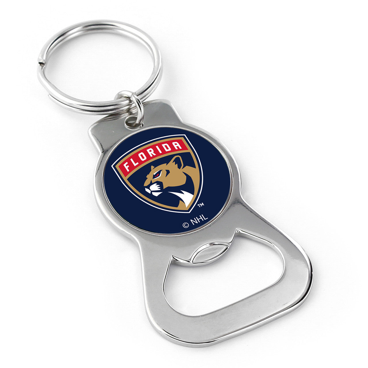 Florida Panthers Bottle Opener Key Ring - Chrome