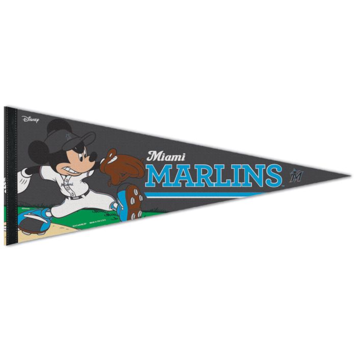 Miami Marlins Disney Mickey Mouse Premium Roll It Pennant