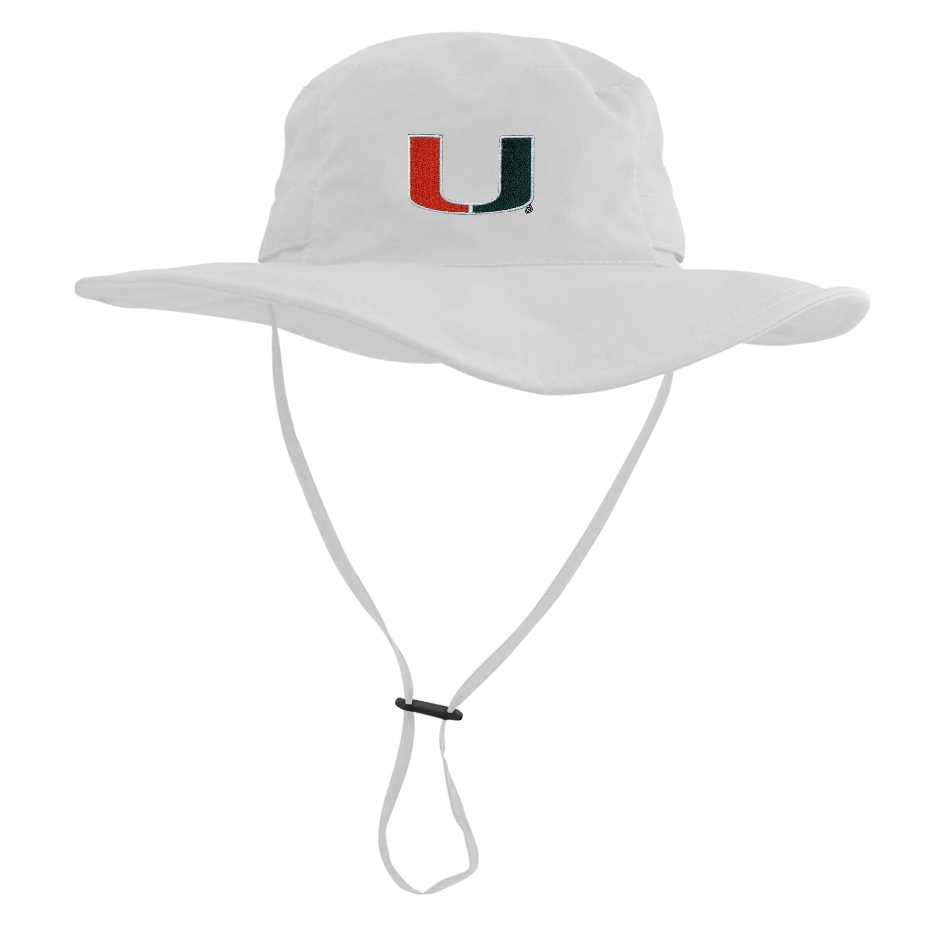 Miami Hurricanes LogoFit U Logo Outback Boonie Hat - White