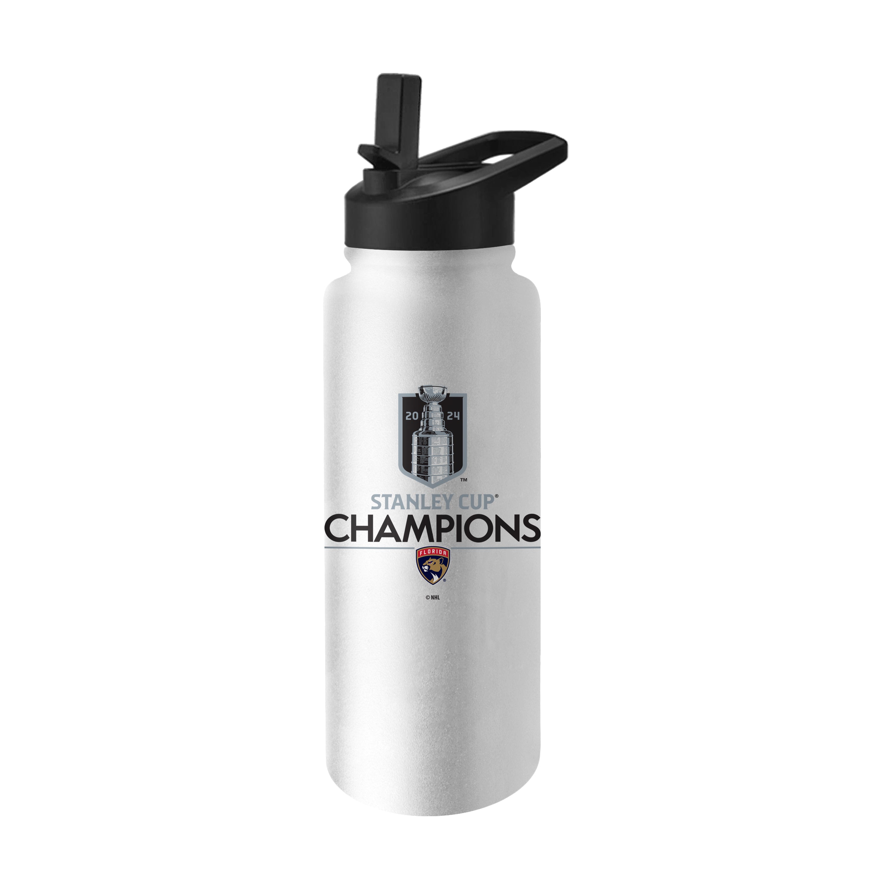 Florida Panthers 2024 Stanley Cup Champions Powdercoat Quencher Bottle - 34oz