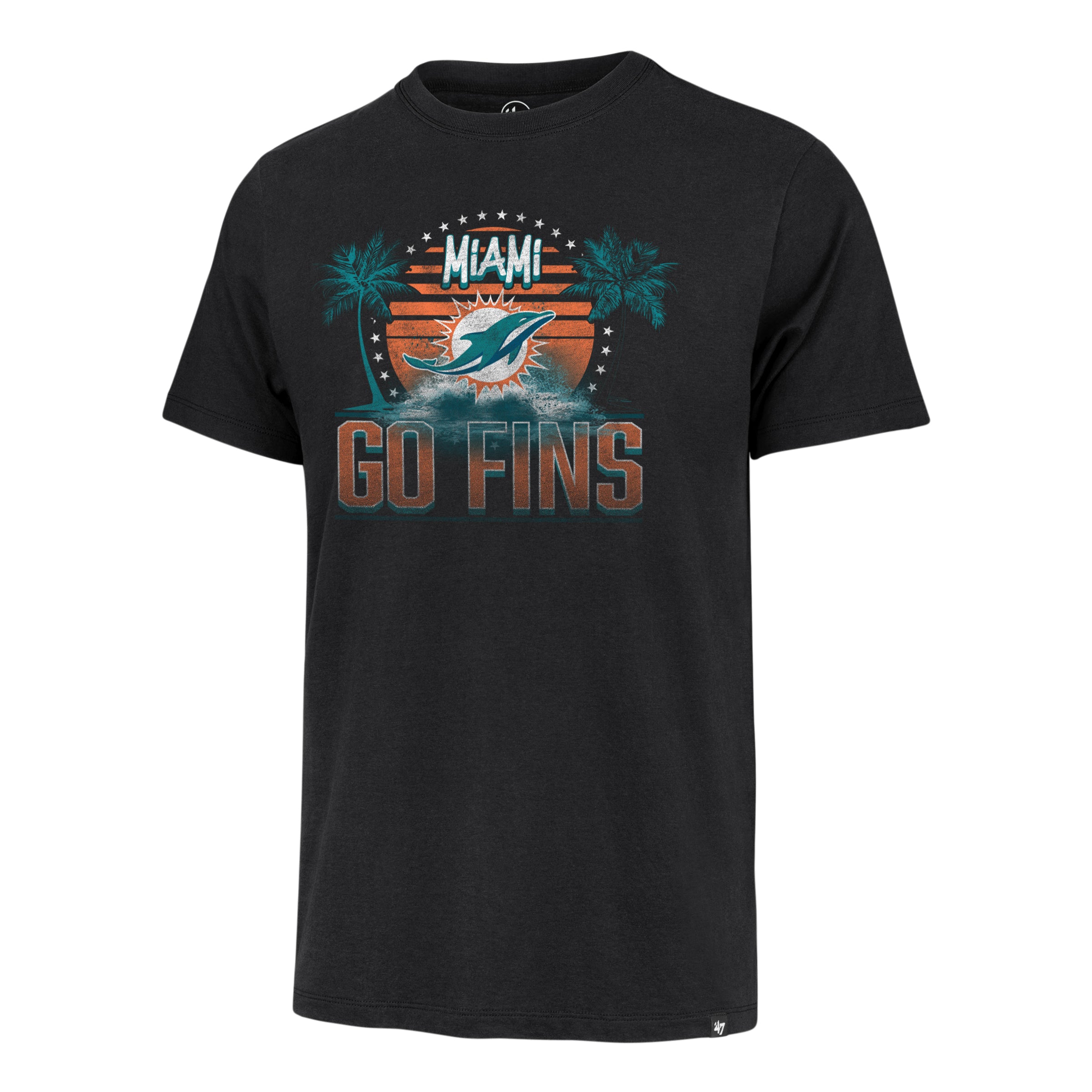 Miami Dolphins 47 Brand Flint Franklin Palm T-Shirt - Black