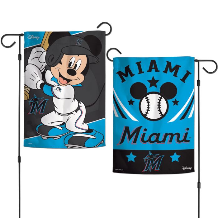 Miami Marlins Disney Mickey Mouse 12.5" x 18" Garden Flag