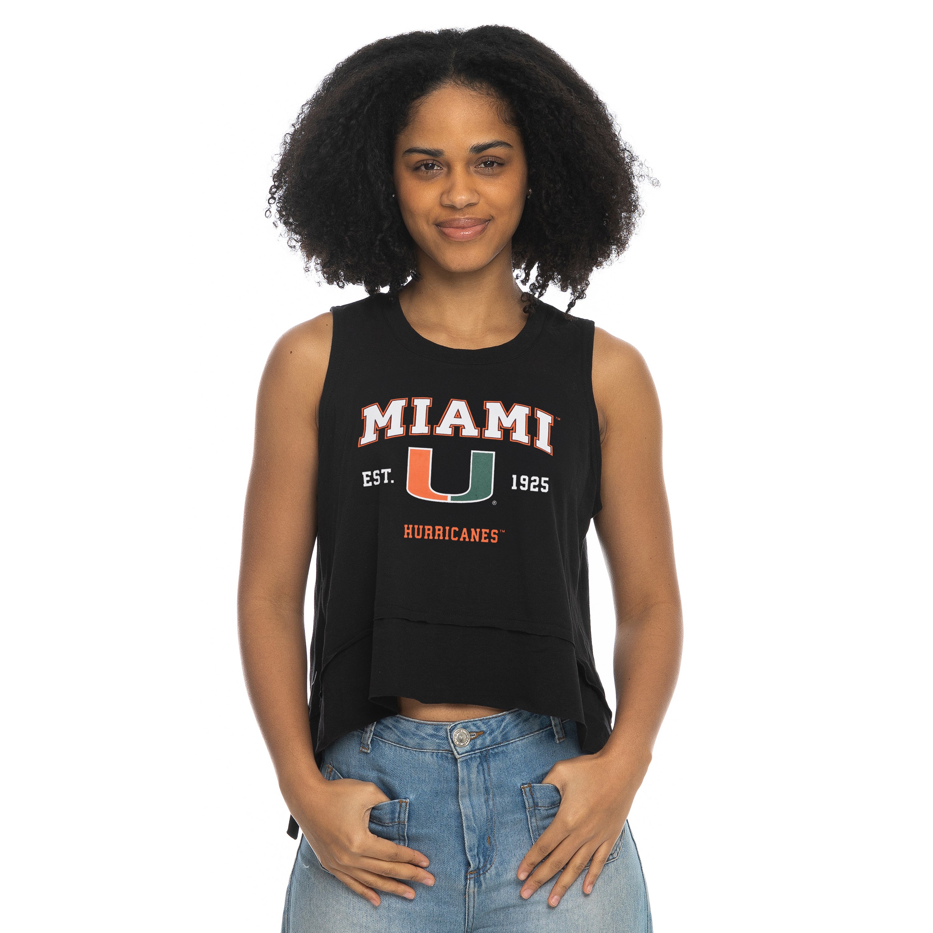 ZooZatz Miami Hurricanes Flowy Tank -Black