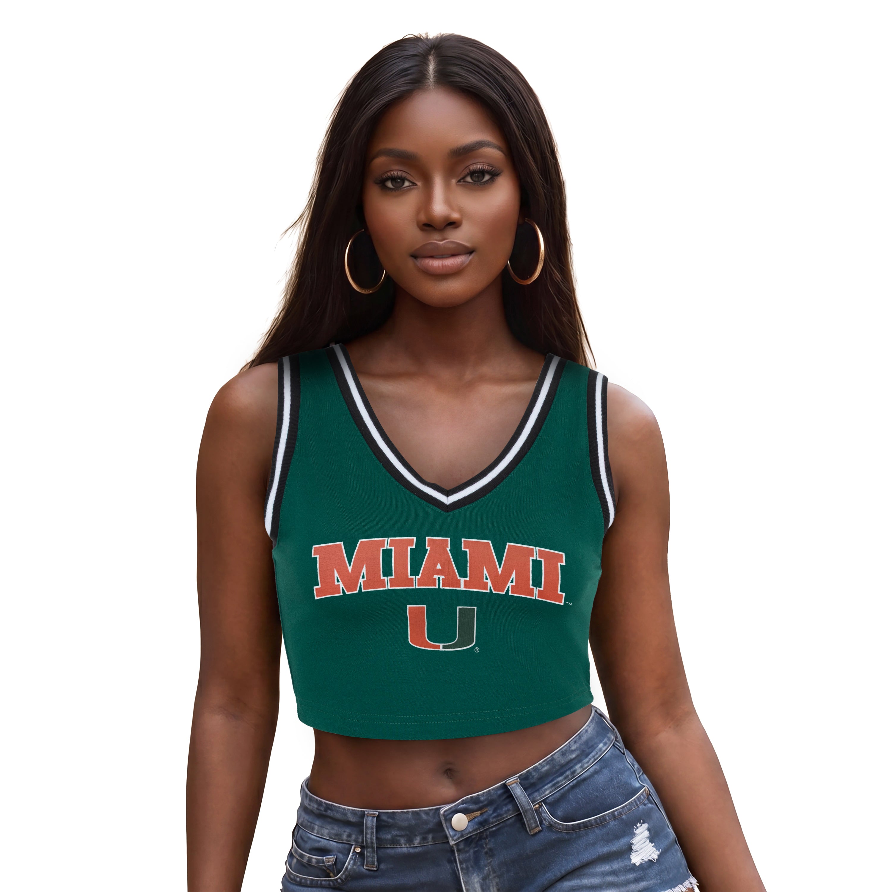 Miami Hurricanes ZooZatz Basketball Tank - Green