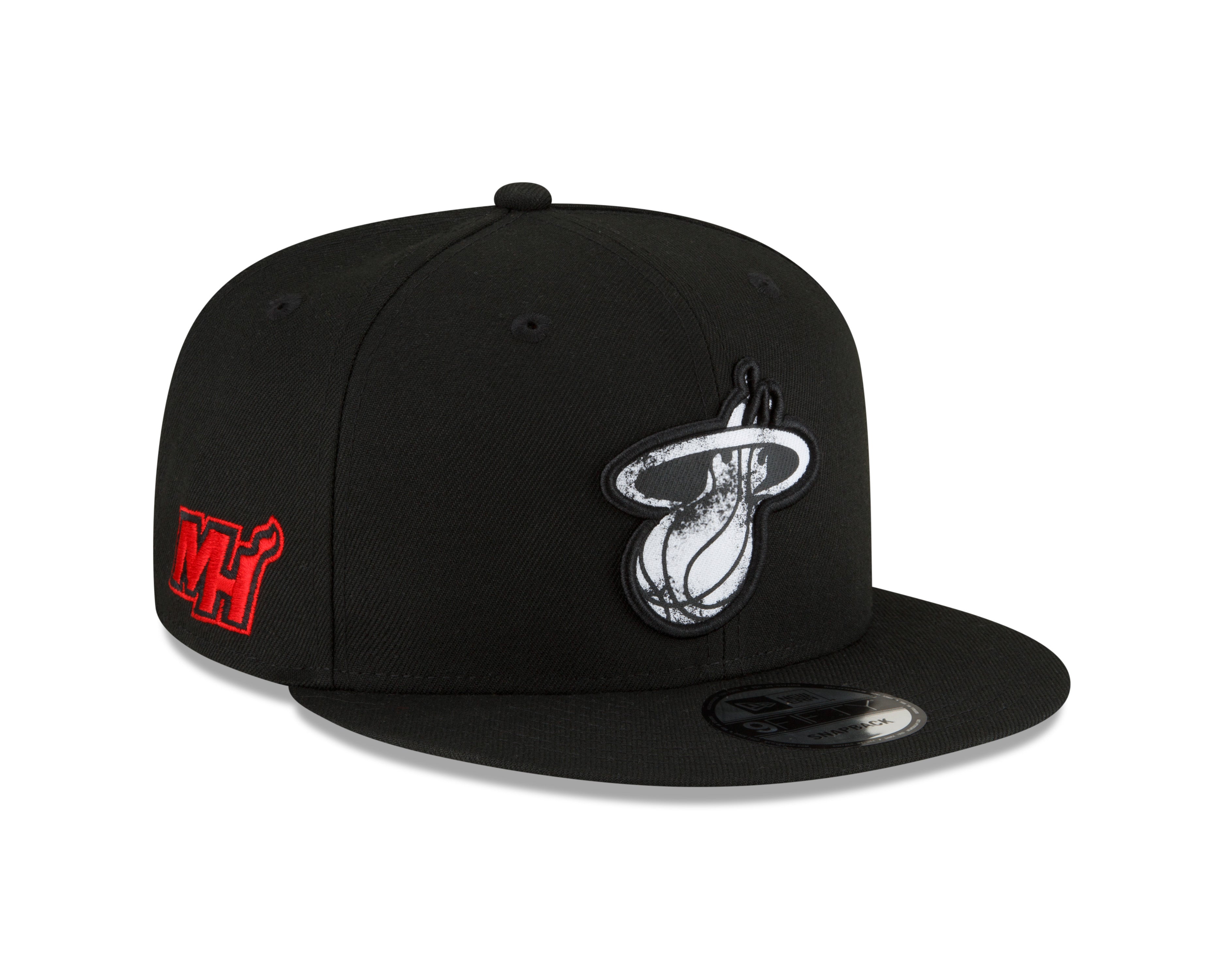 Miami Heat New Era 2023 NBA City Edition 9Fifty Alternate Snapback Hat - Black