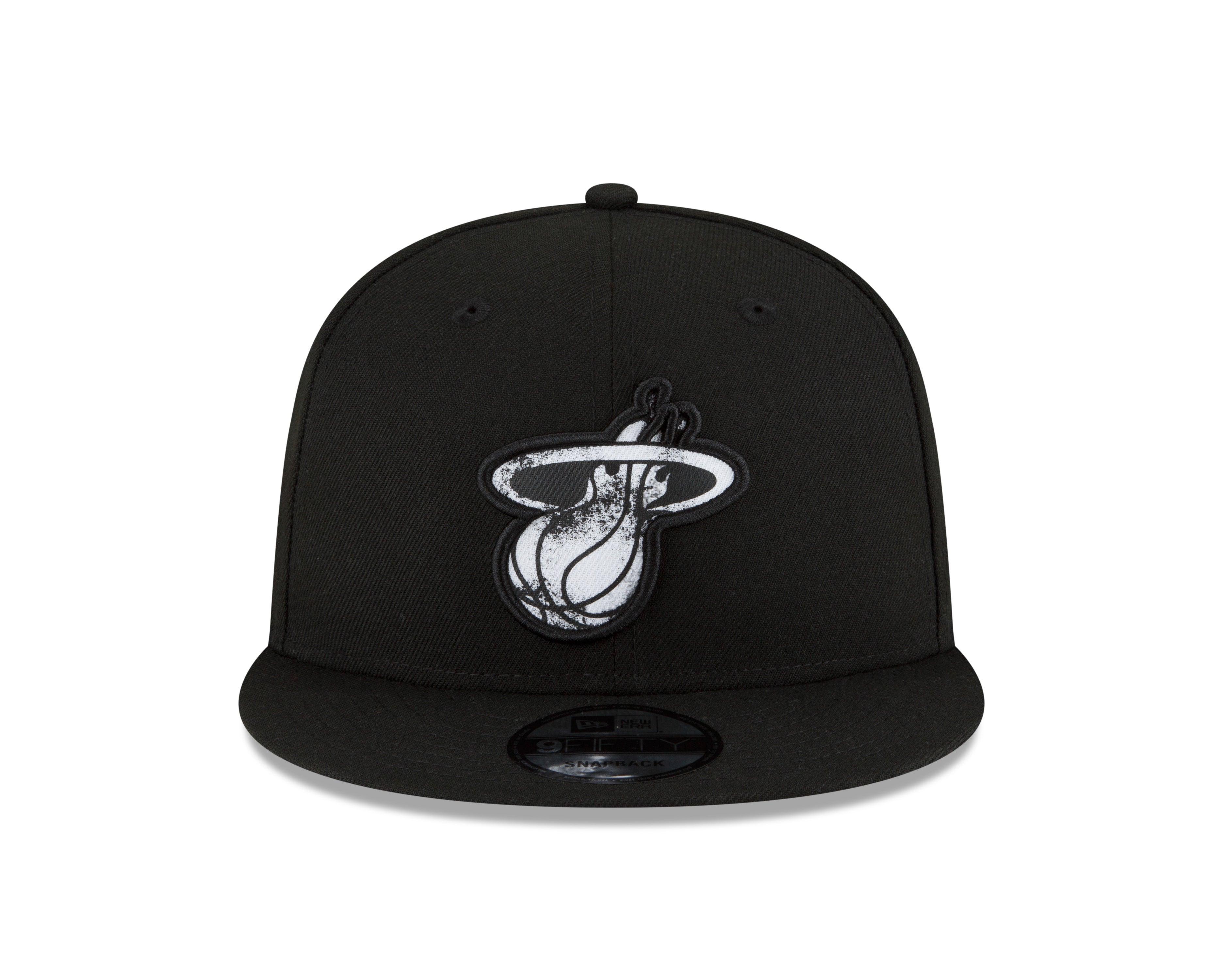 Miami Heat スナップバックキャップ 黒 New Era Miami HEAT Black Performance Stretch Snapback
