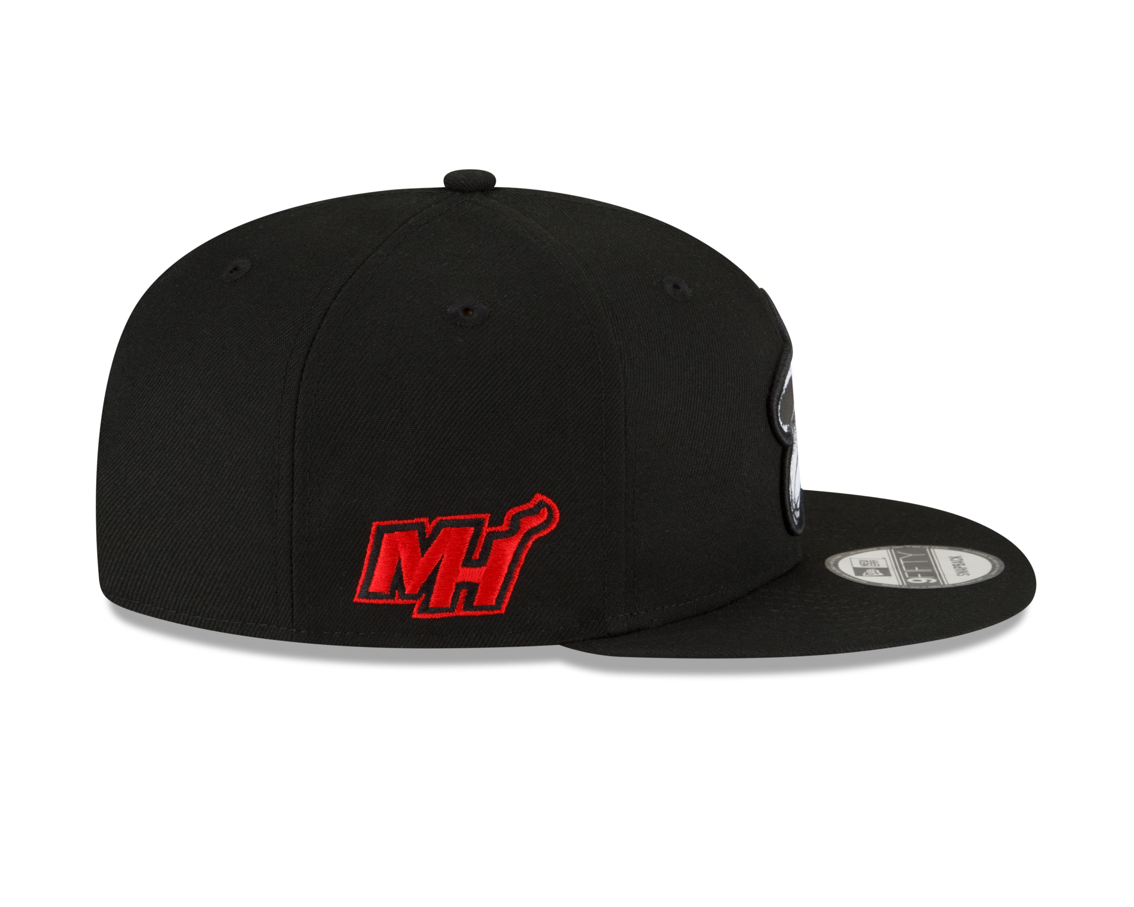 Miami Heat Youth New Era 2023 NBA City Edition Alternate 9Fifty Snapback Youth Hat - Black