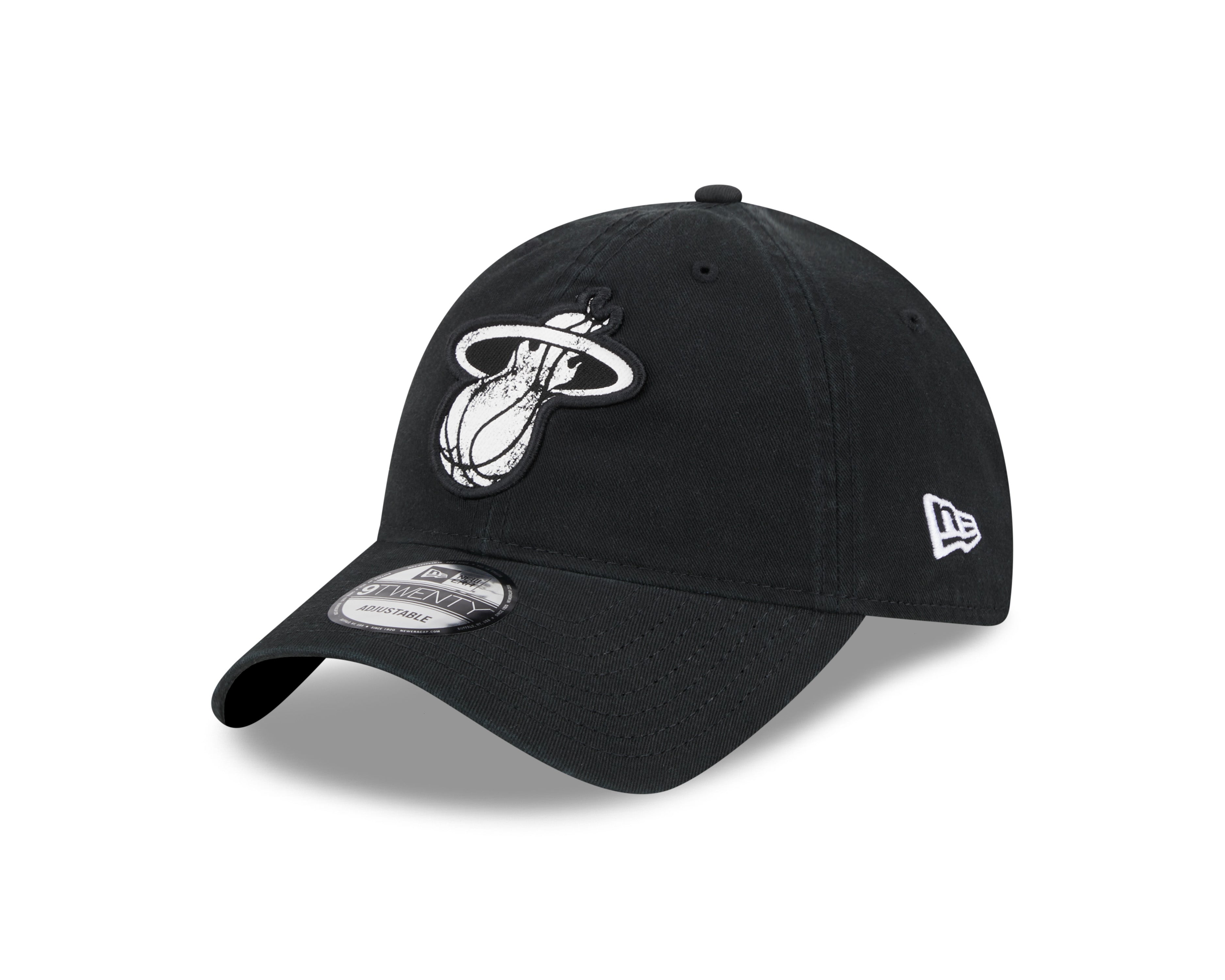 Miami Heat New Era 2023 NBA City Edition Alternate 9Twenty Adjustable Hat - Black