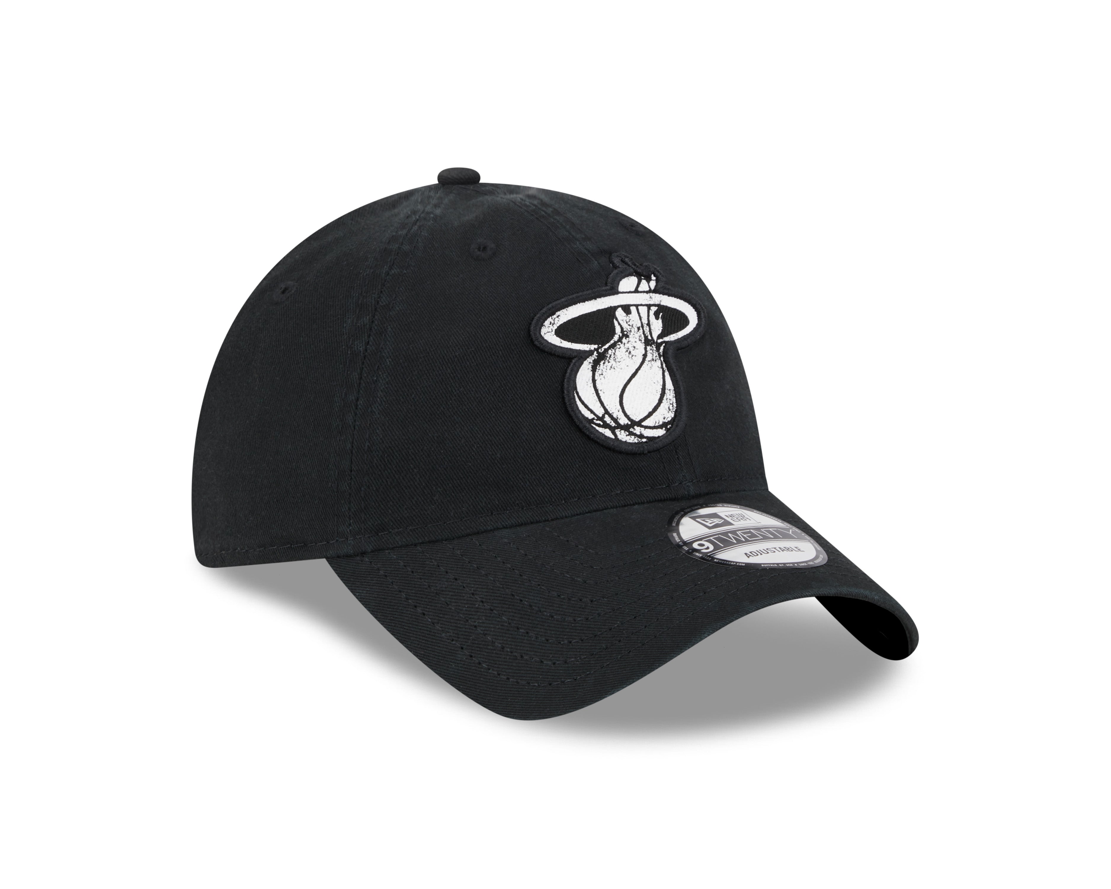 Miami Heat New Era 2023 NBA City Edition Alternate 9Twenty Adjustable Hat - Black