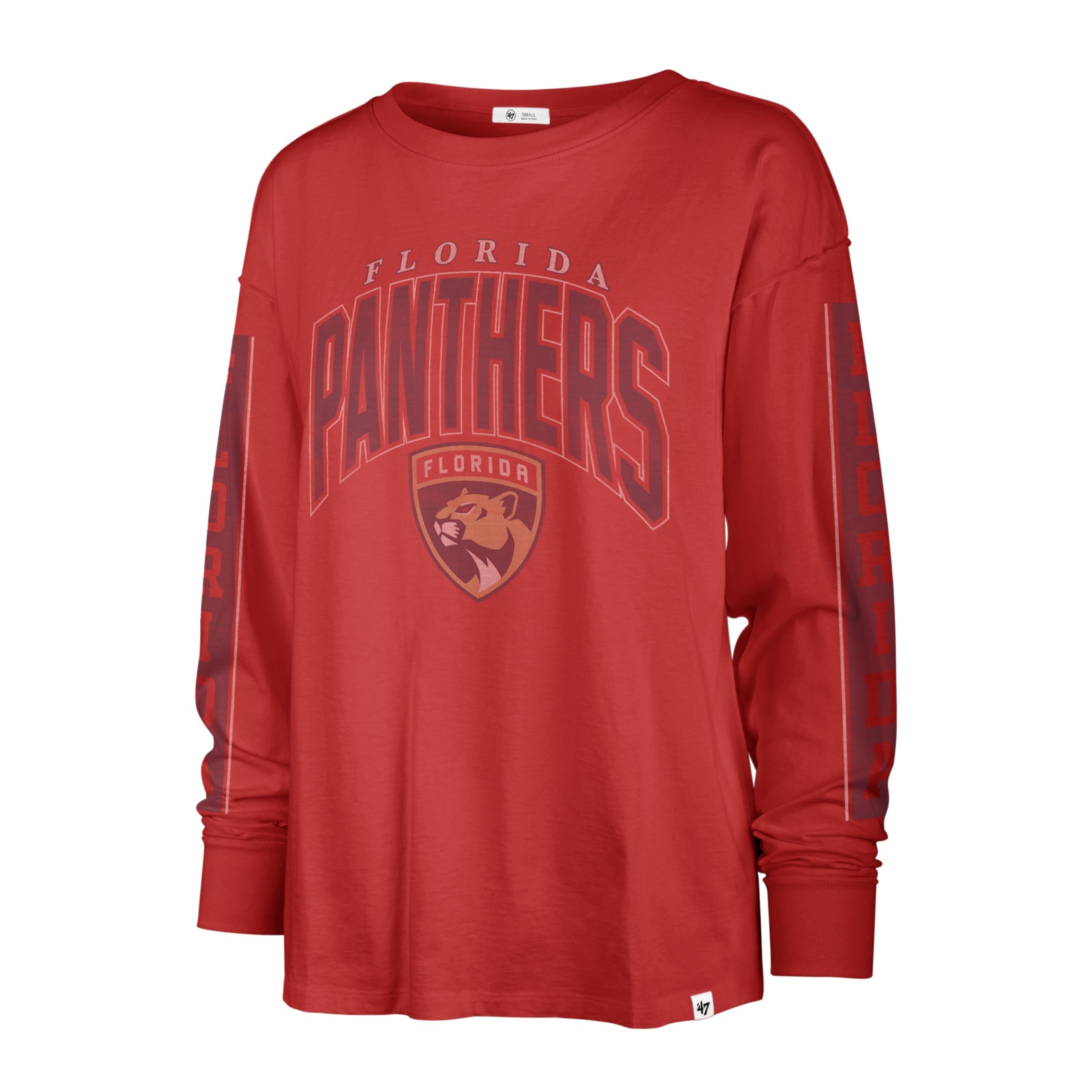 Florida Panthers 47 Brand Women's Racer Tomcat Long Sleeve T-Shirt - Red