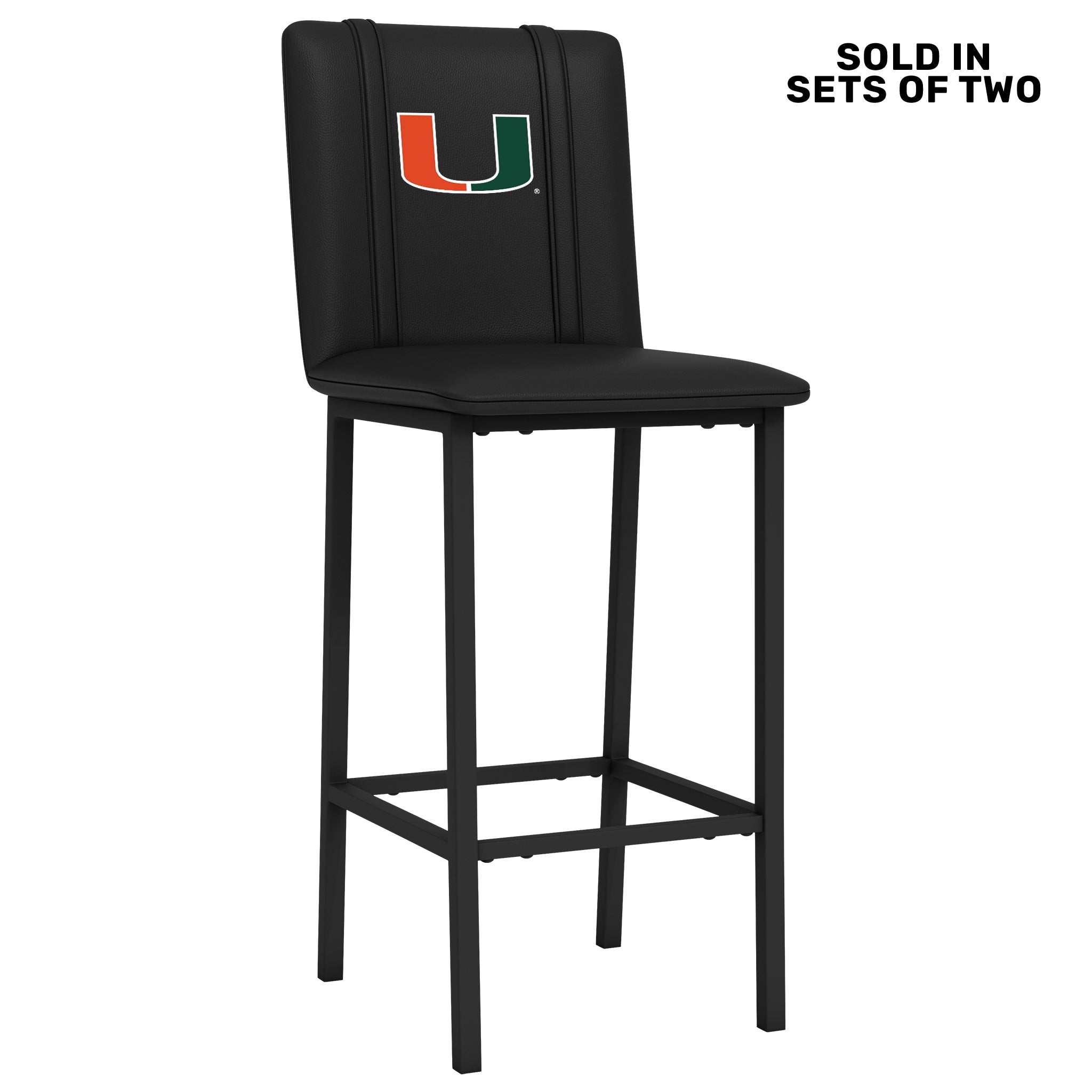 Bar Stool 500 with Miami Hurricanes Logo Set of 2