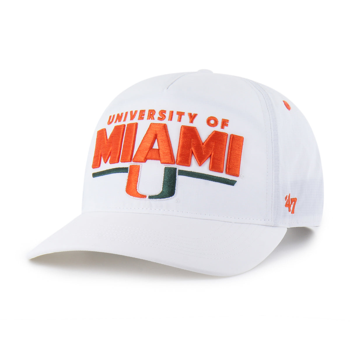 Miami Hurricanes 47 Brand Brrr Expressway Hitch Adjustable Hat - White