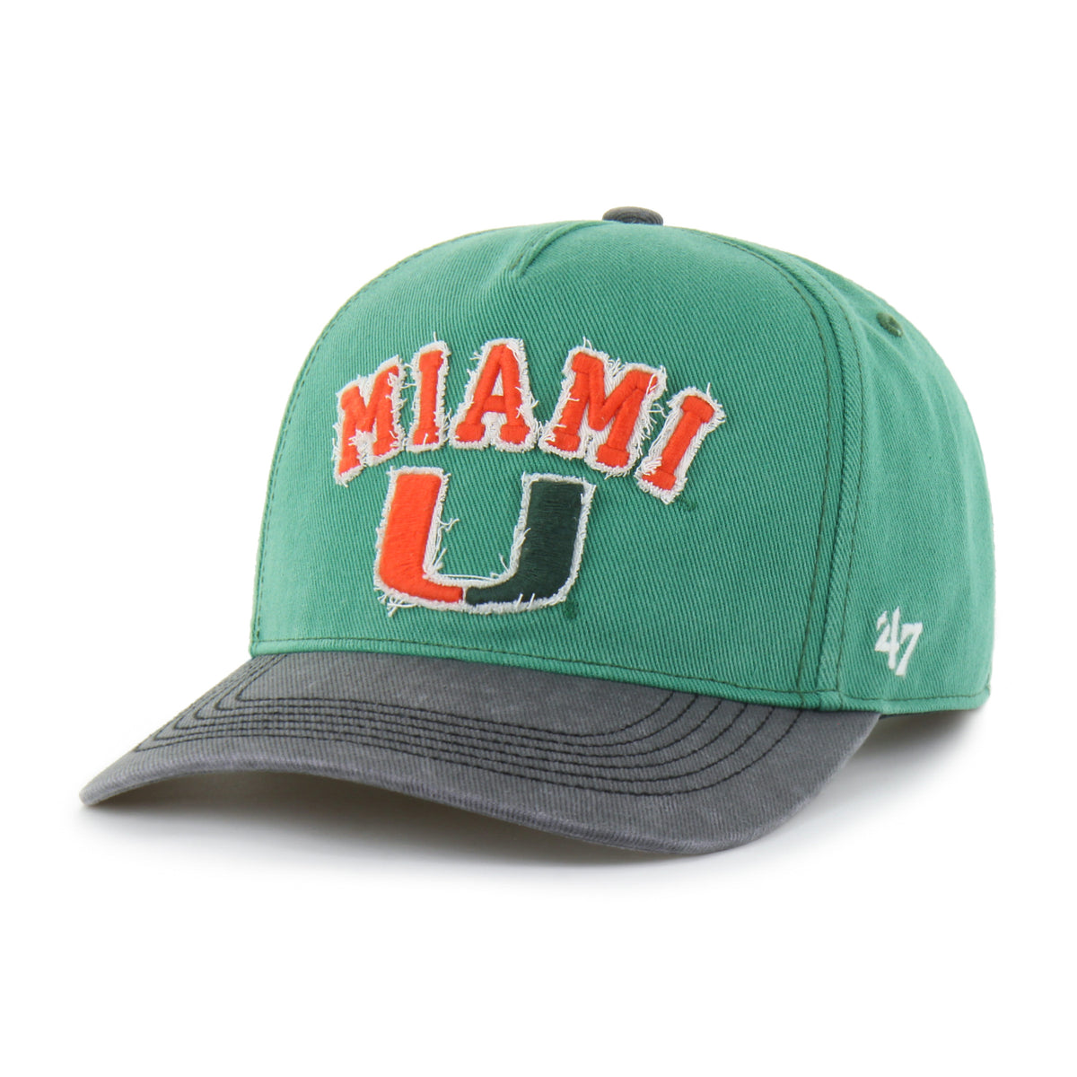 Miami Hurricanes 47 Brand Calderwood Adjustable Hat - Green/Grey