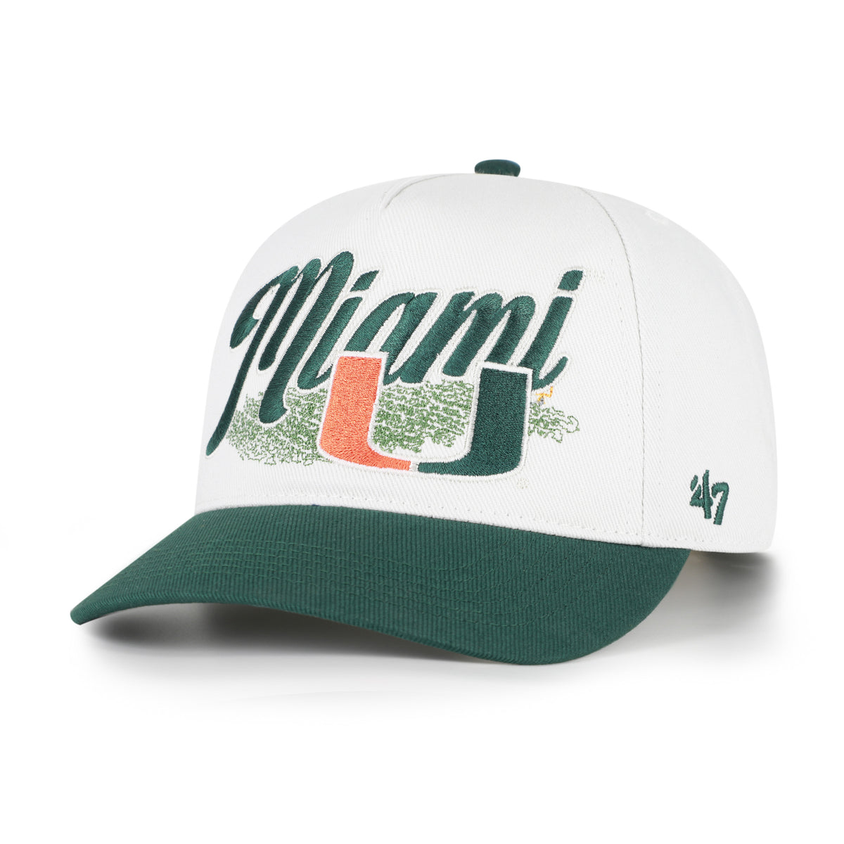 Miami Hurricanes 47 Brand Enfield Hitch Hat - Sandstone/Green
