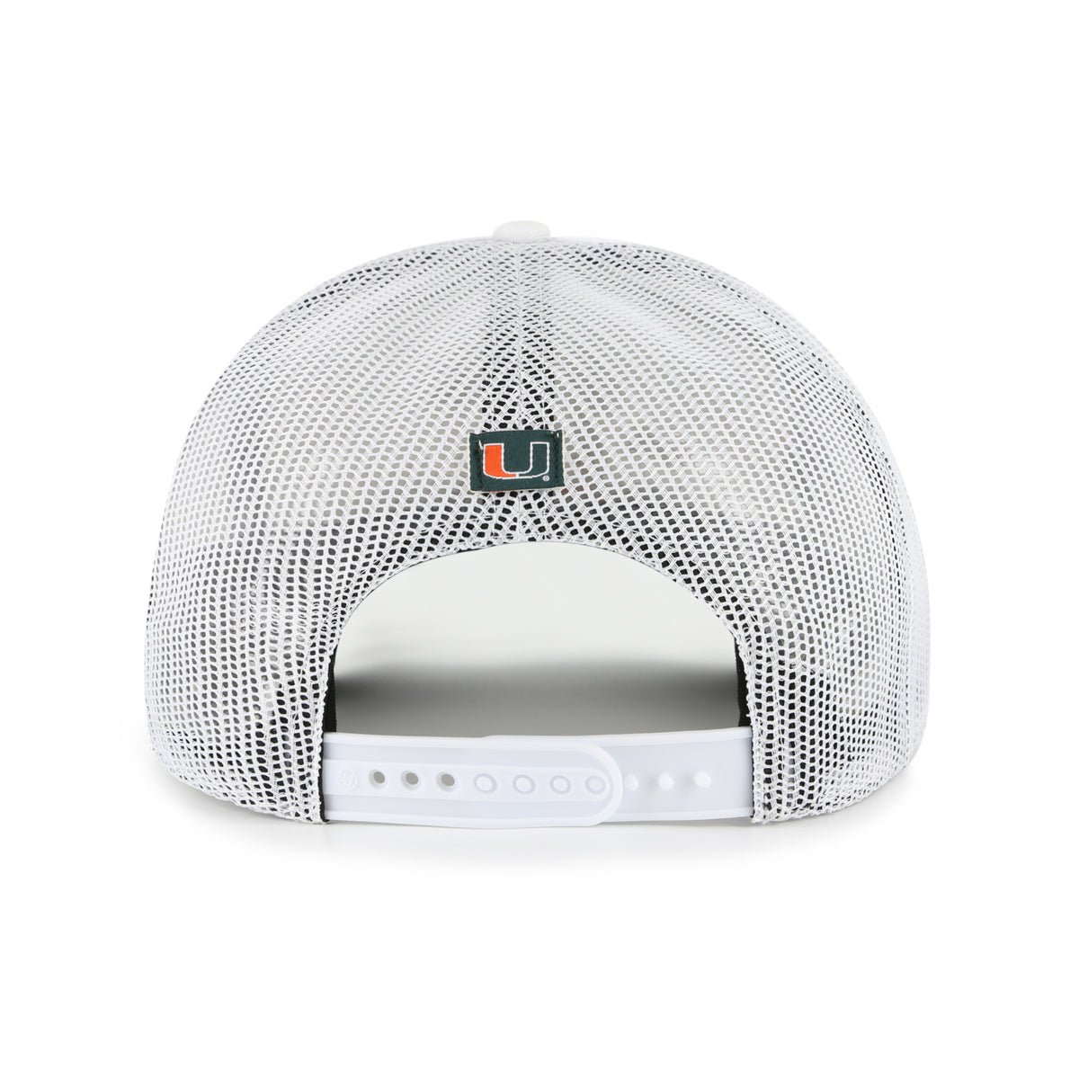 Miami Hurricanes 47 Brand Flock Ball Hitch Trucker Hat - White