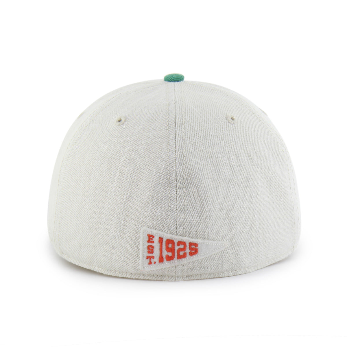 Miami Hurricanes 47 Brand Groton Franchise Fitted Hat - Mojave/Green