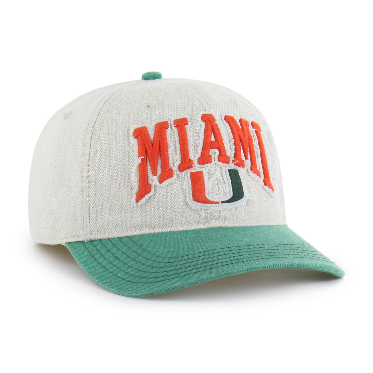 Miami Hurricanes 47 Brand Hone Knit Cuffed Beanie - Natural