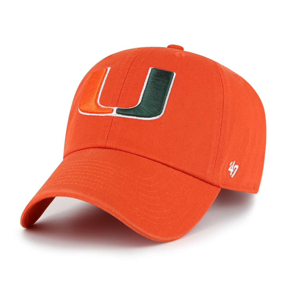 Miami Hurricanes Youth 47 Brand Clean Up Adjustable Hat - Orange