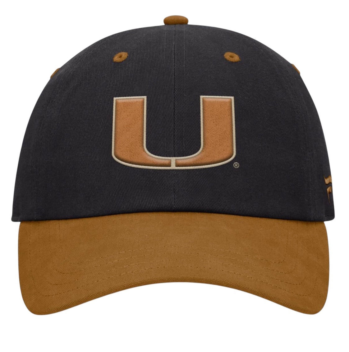 Miami Hurricanes Fanatics Myriad Adjustable Hat - Phantom Charcoal/Brown