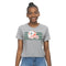 Miami Hurricanes ZooZatz Football Helmet Crop T-Shirt - Gray