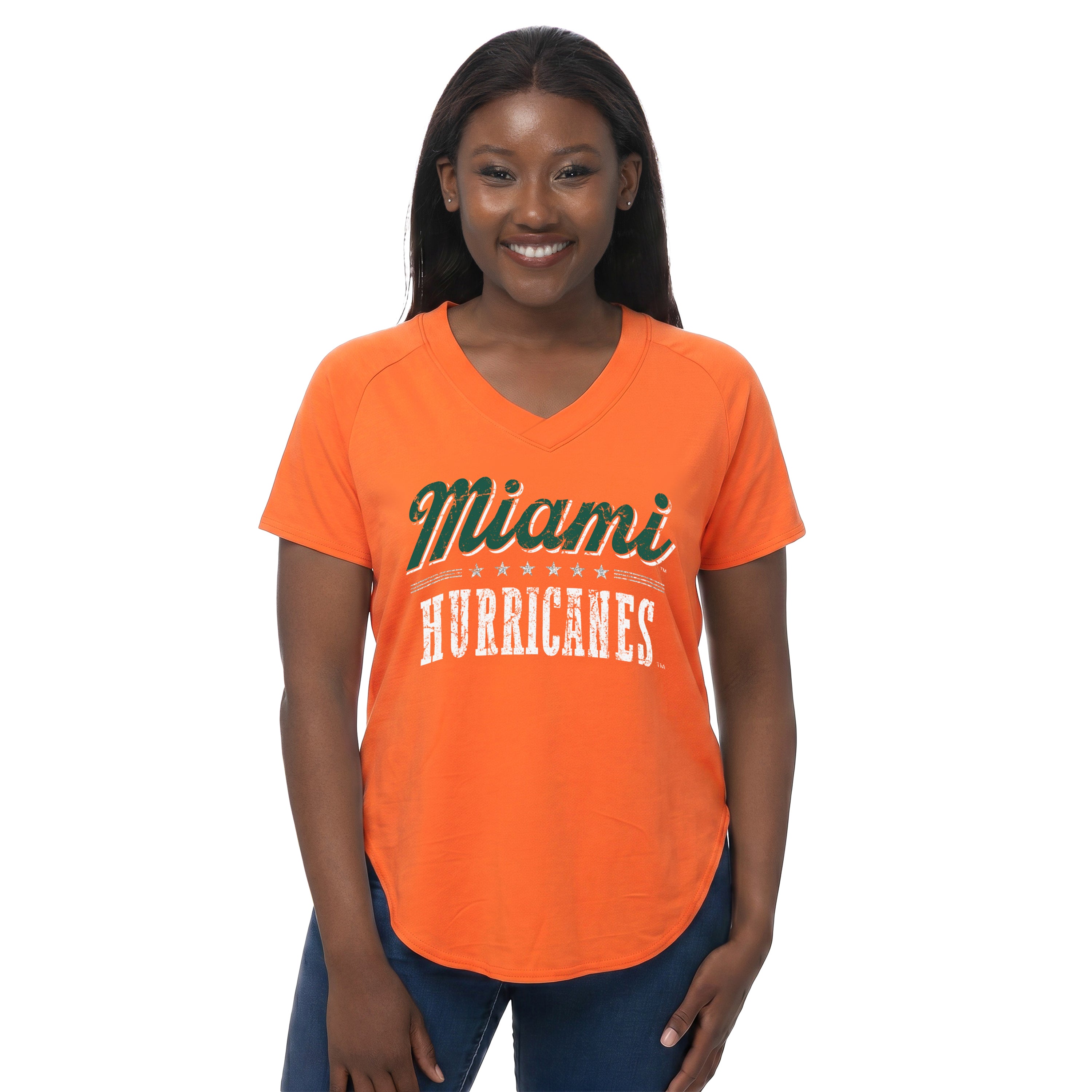 Miami Hurricanes Women's ZooZatz Donna T-Shirt - Orange