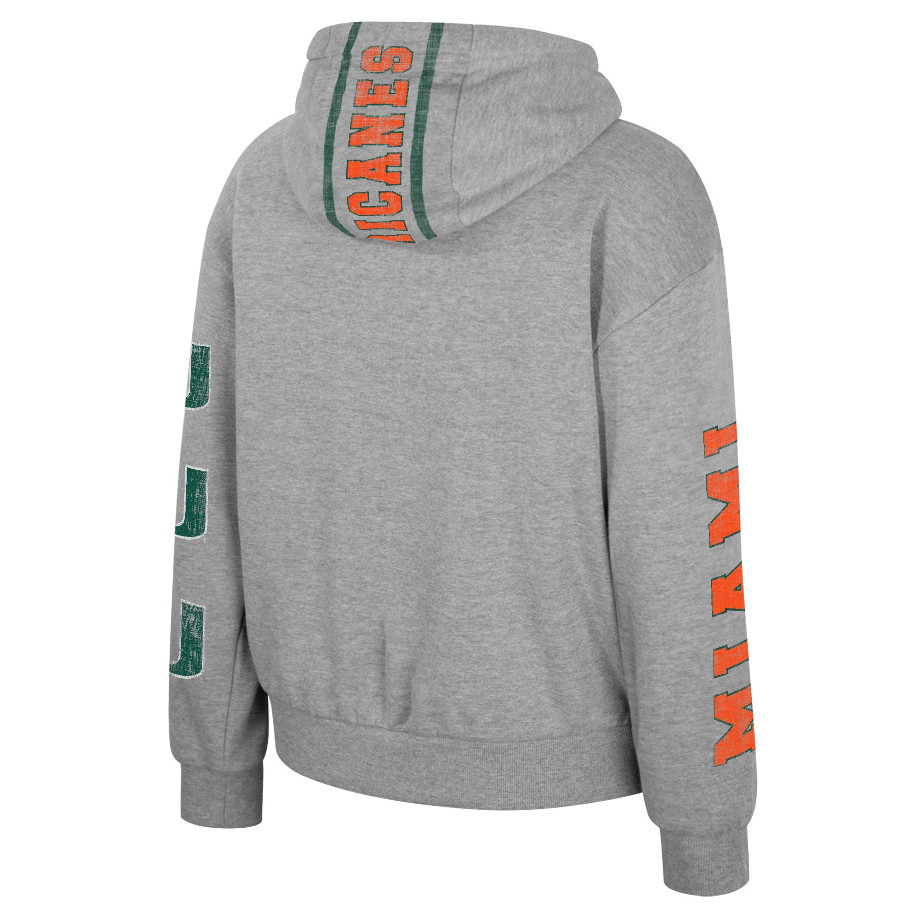Miami Hurricanes Colosseum RAVEN FZ HOODIE - Heather Grey