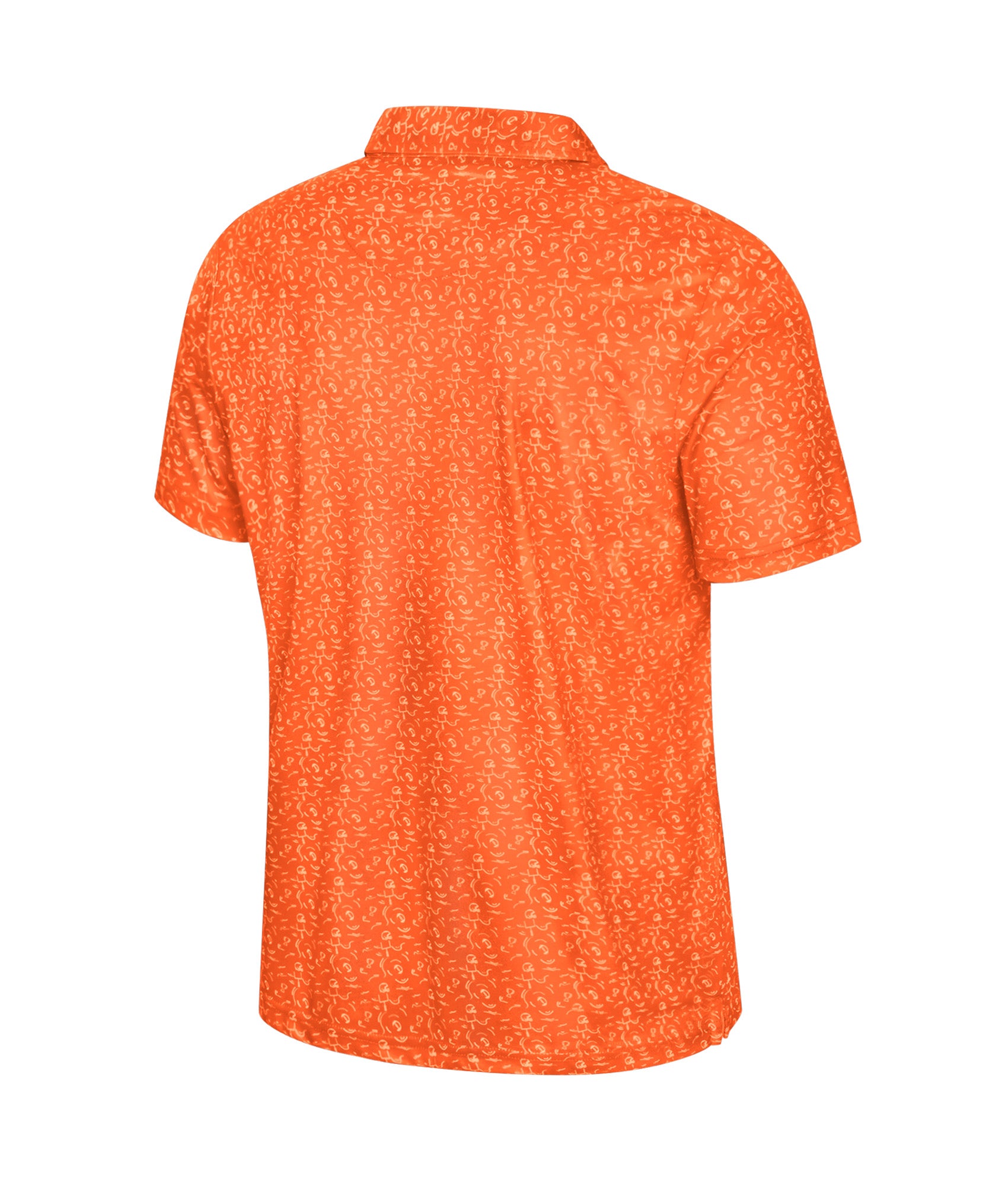 Miami Hurricanes Colosseum MENS FOOTBALL PRINT SUBLIMATED TEAM POLO - ORANGE
