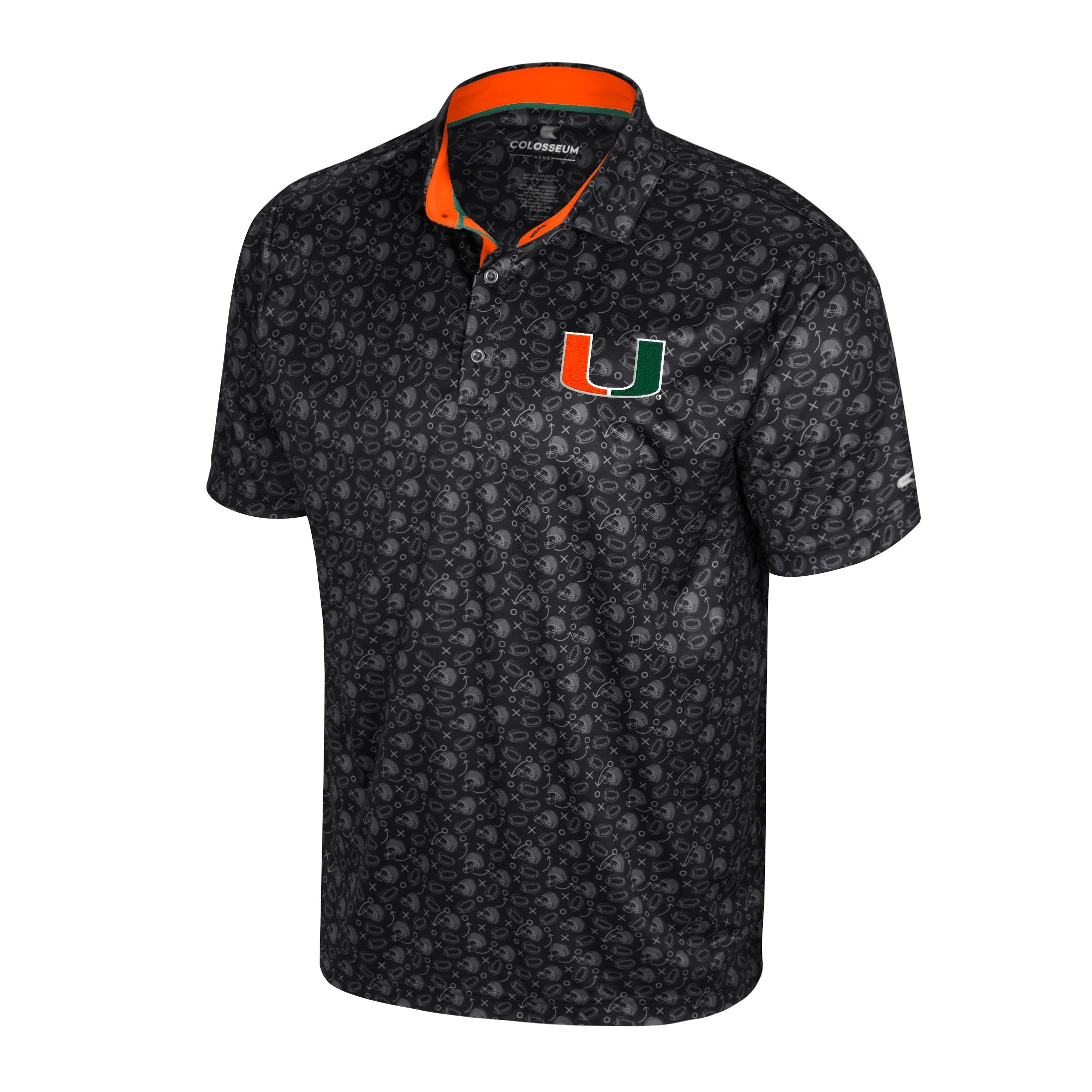 Miami Hurricanes Colosseum Game Play Polo - Black