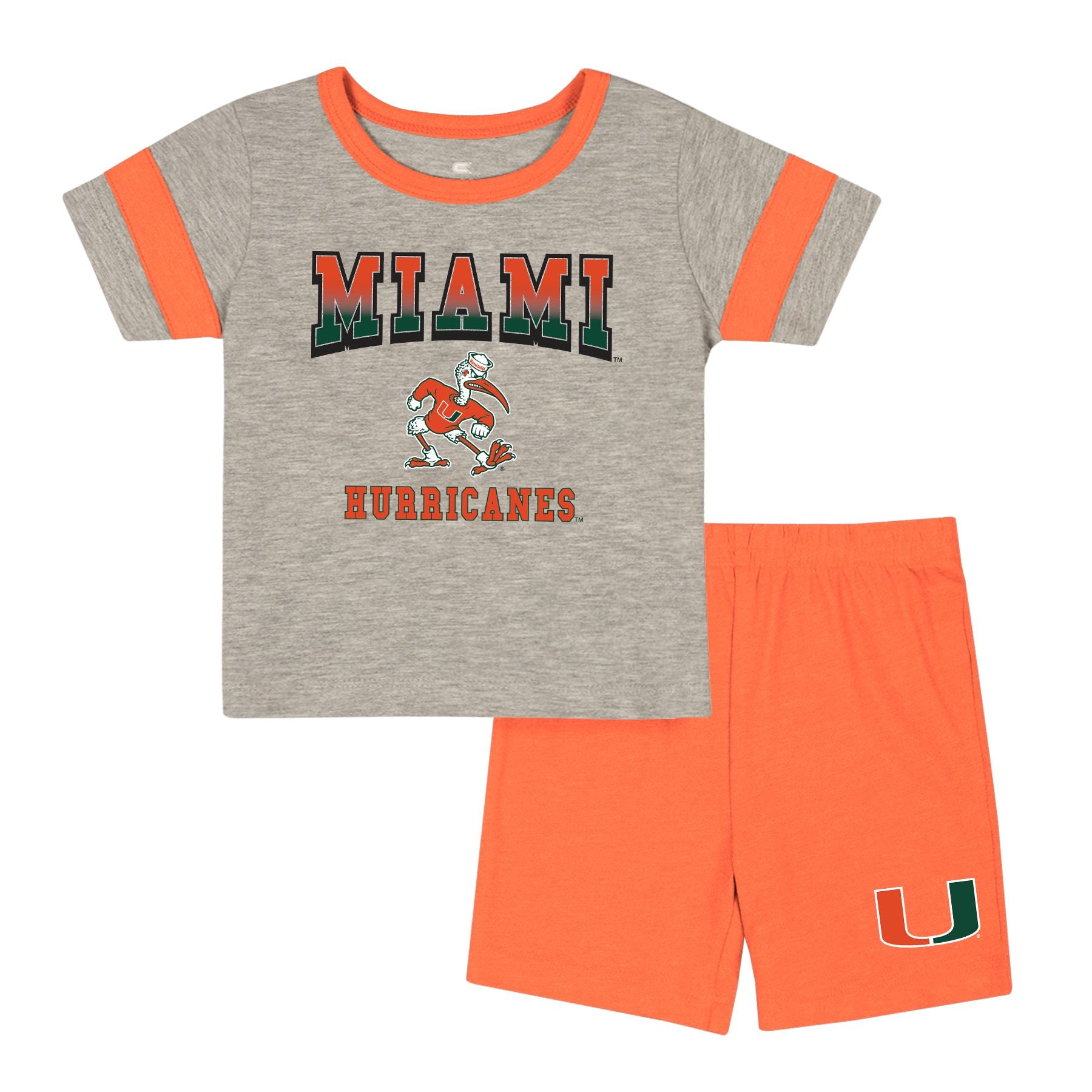 Miami Hurricanes Colosseum Infant Sebastian Lance Set - Grey/Orange