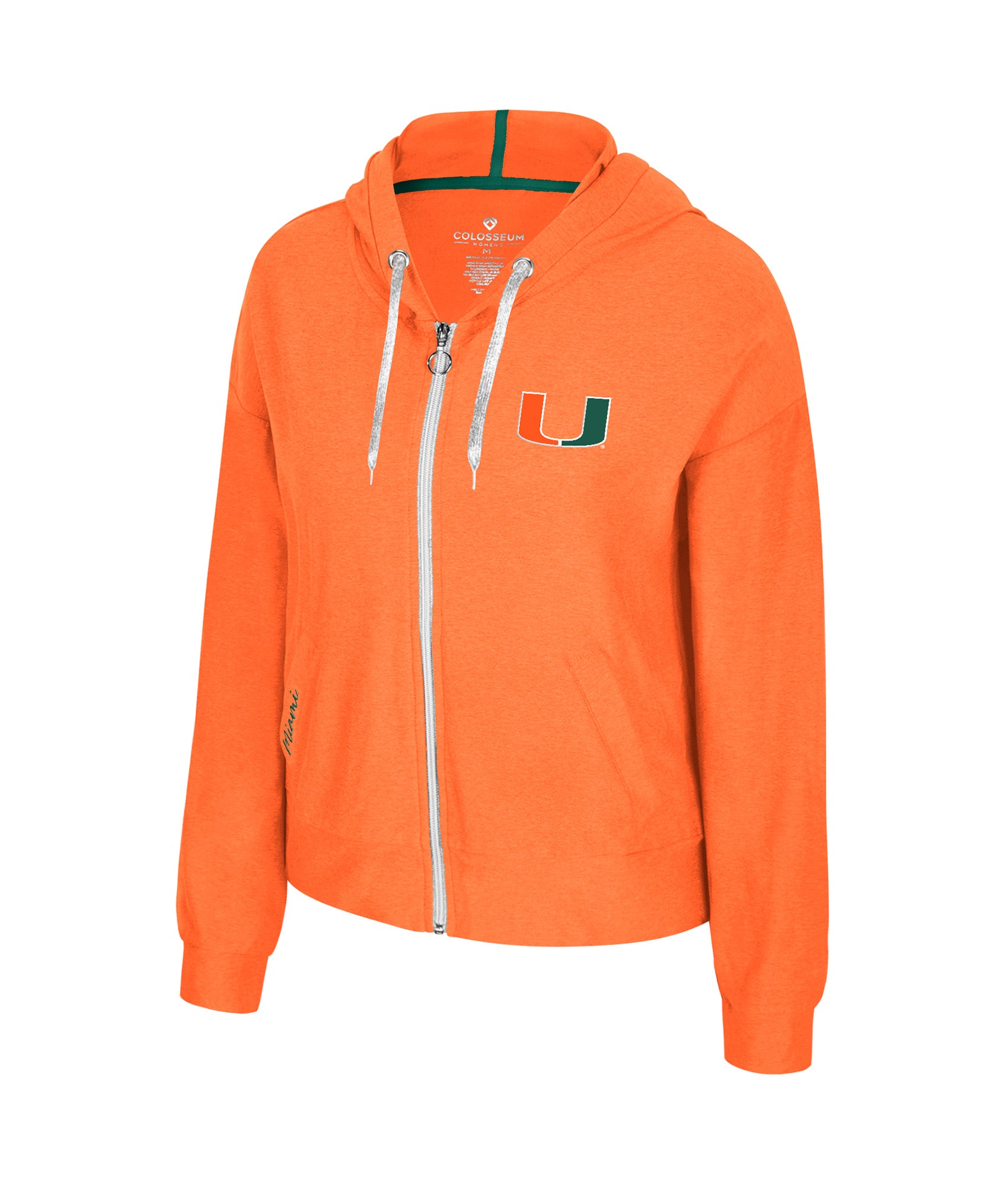 Miami Hurricanes Colosseum Women's Julien Full Zip Hoodie - Orange