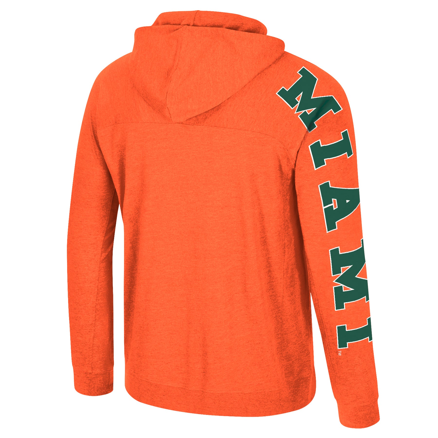 Miami Hurricanes Colosseum Back in Business L/S Hooded T-Shirt - Orange