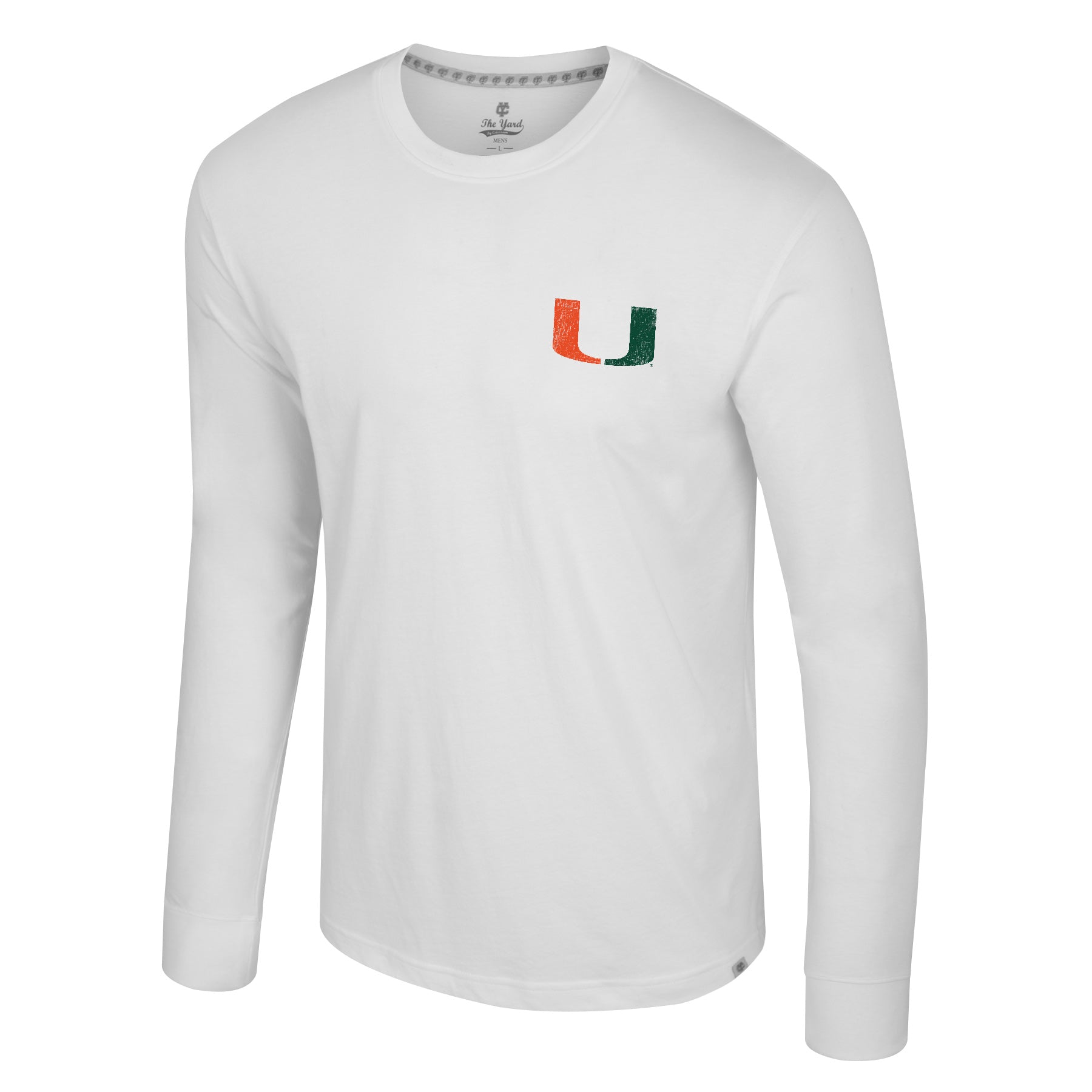 Miami Hurricanes The Yard by Colosseum Lasso The Moon  L/S T-Shirt - White