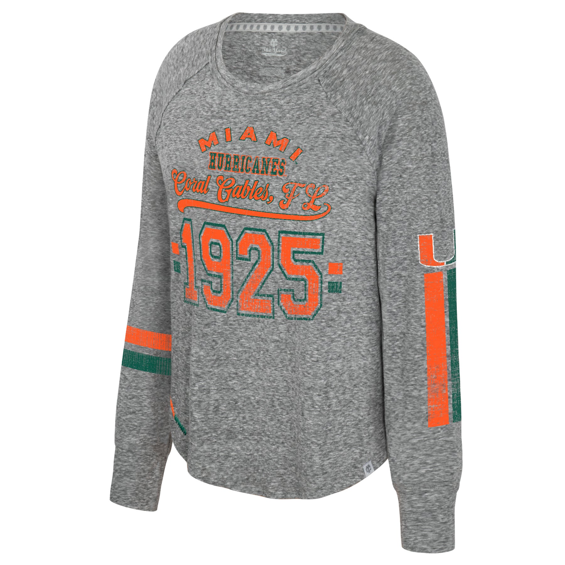 Miami Hurricanes Colosseum ZUZU OVERSIZED LS TEE - Heather Grey