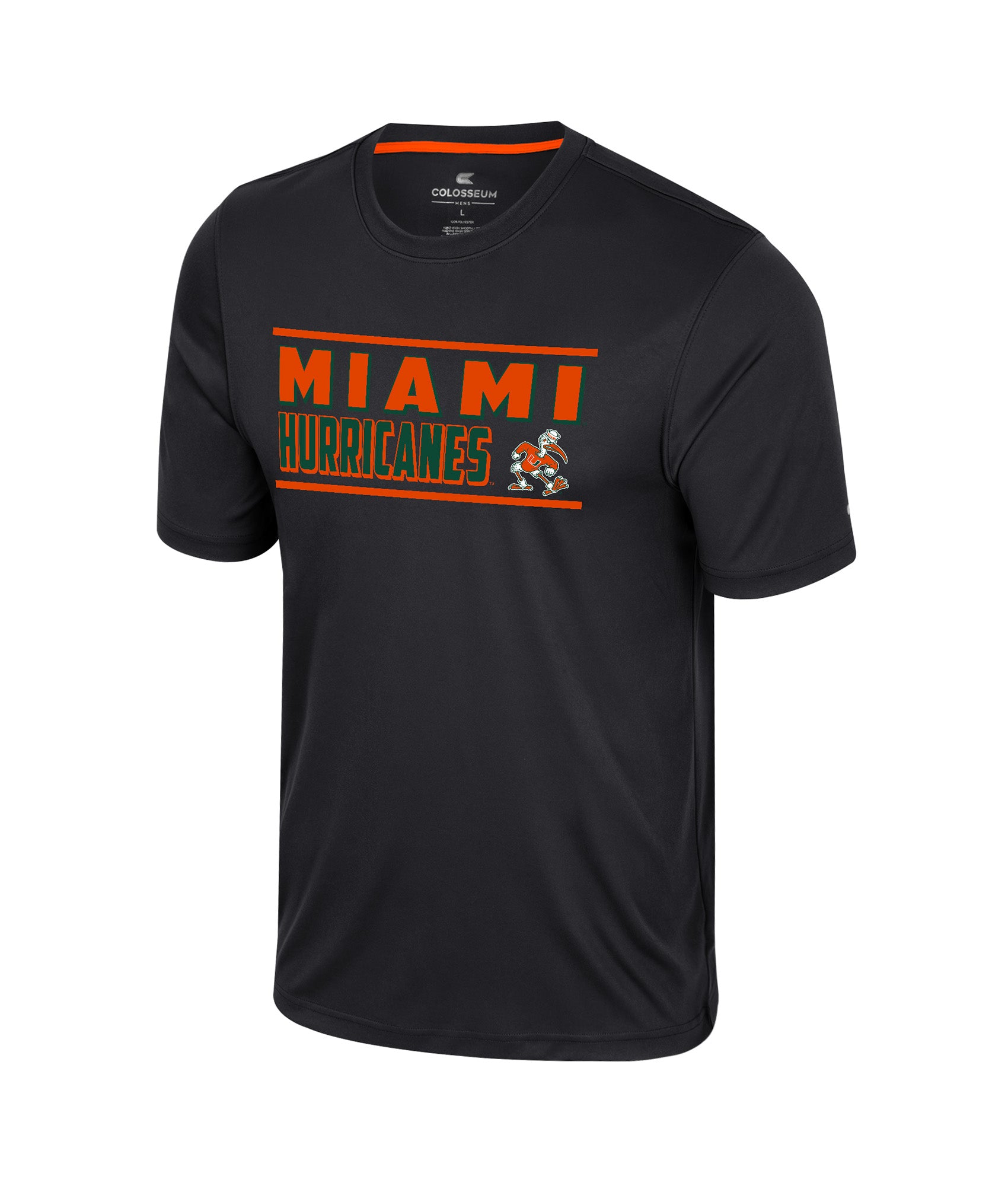 Miami Hurricanes Colosseum Bird Law T-Shirt - Black