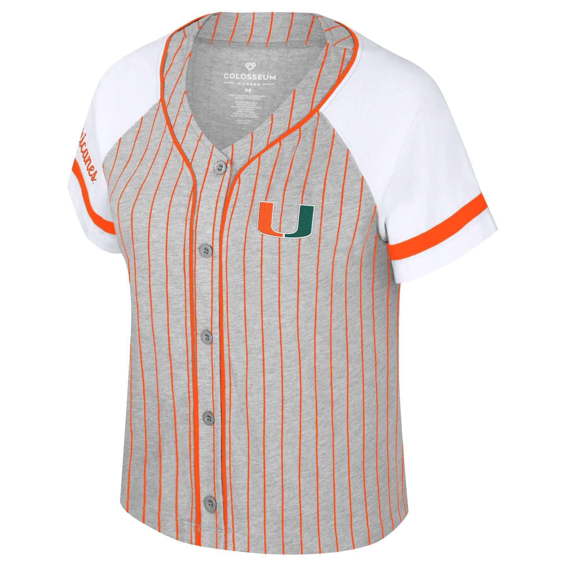 Miami Hurricanes Colosseum Women This Feeling Crop Knit Top - Grey