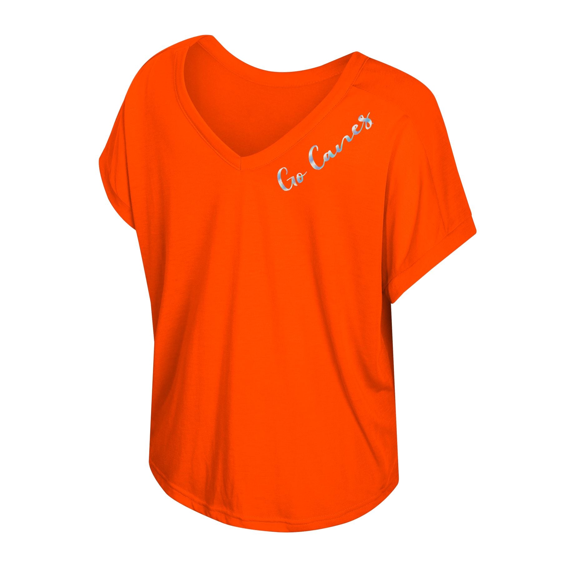 Miami Hurricanes Colosseum Women's Sorcery Reverse Wear Knit Top - Orange