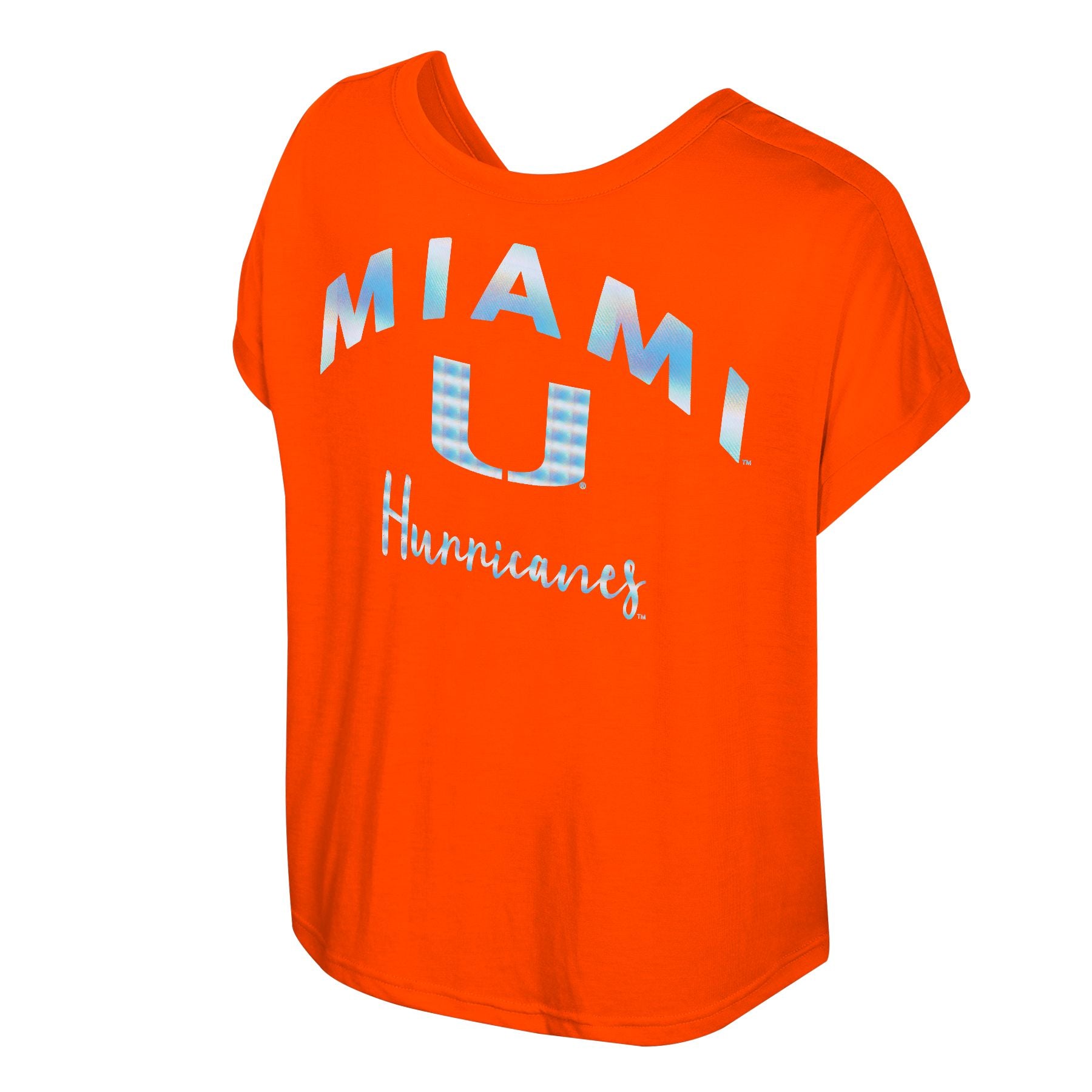 Miami Hurricanes Colosseum Women's Sorcery Reverse Wear Knit Top - Orange