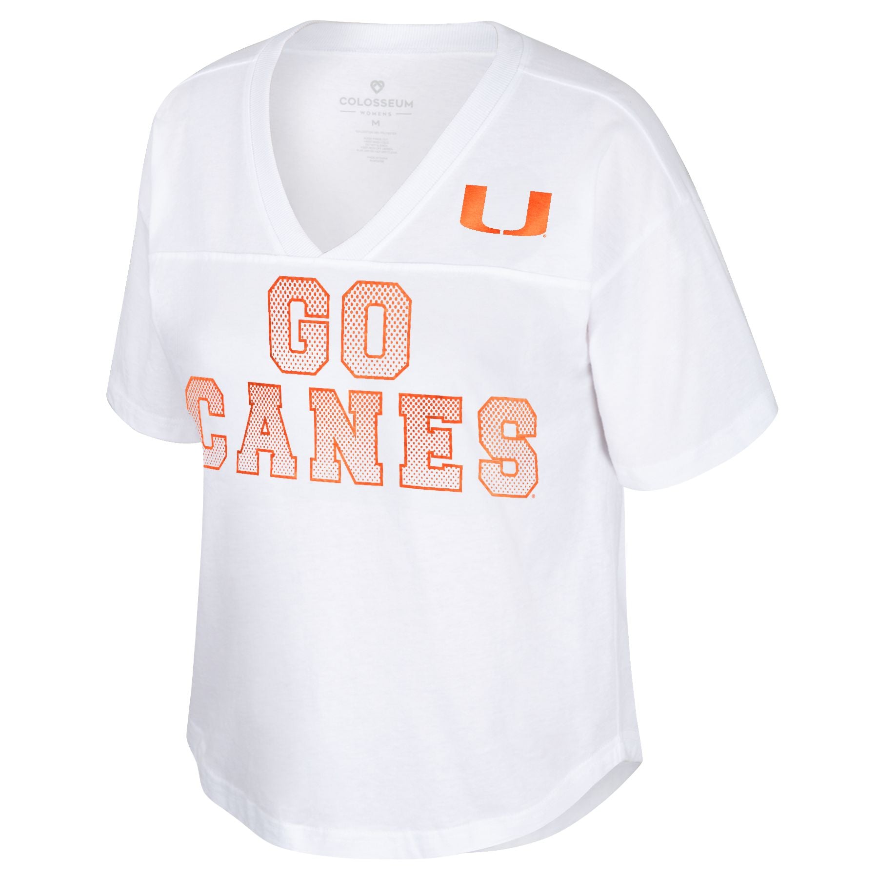 Miami Hurricanes Colosseum Women's Shiz V-Neck T-Shirt - White