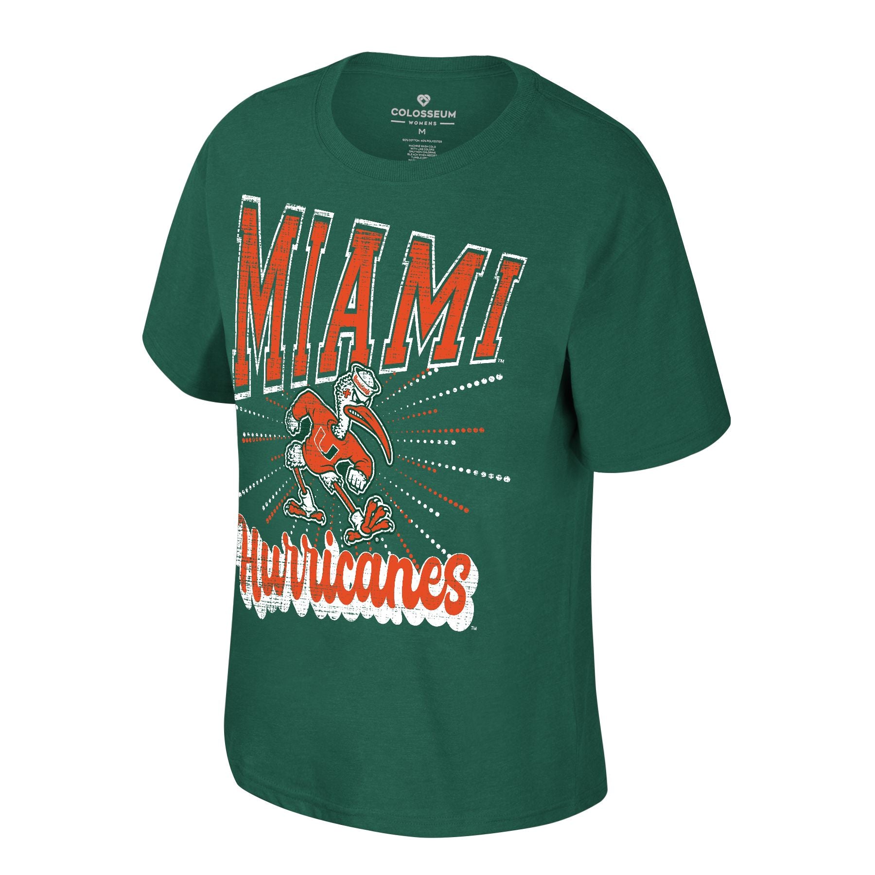 Miami Hurricanes Colosseum Oz Sebastian Oversized T-Shirt - Green