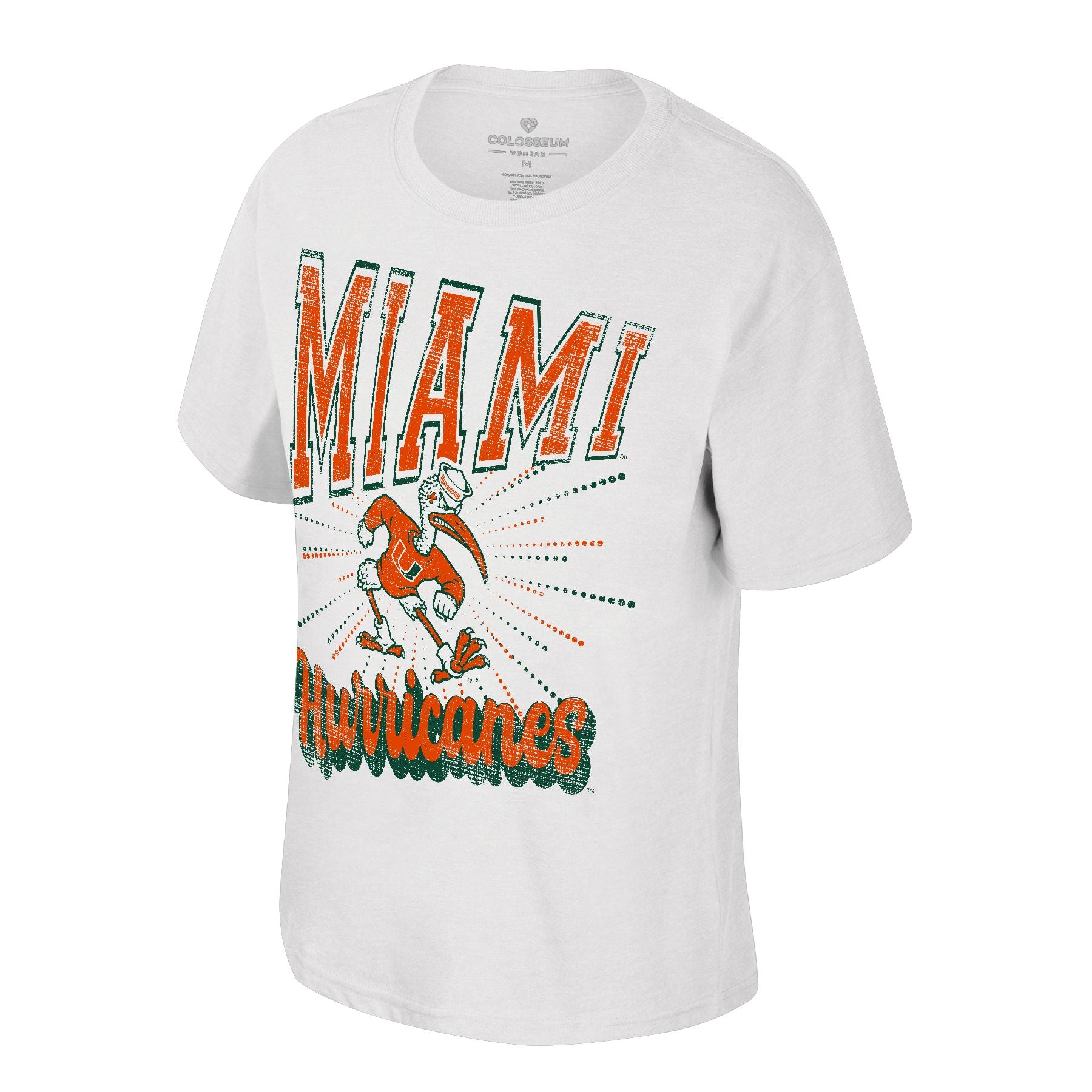 Miami Hurricanes Colosseum Oz Sebastian Oversized T-Shirt - White
